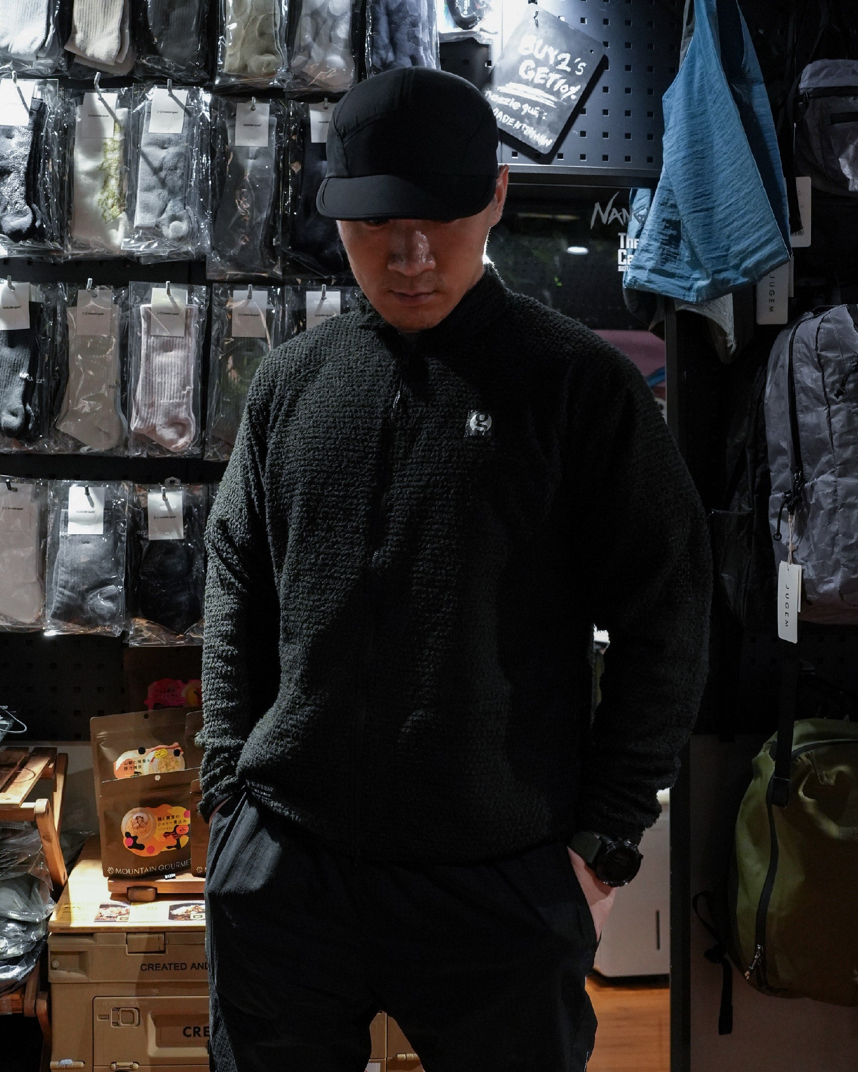 【JP Edition】Gossamer Gear F/Z Polartec Alpha Direct / Black - Wild Camping