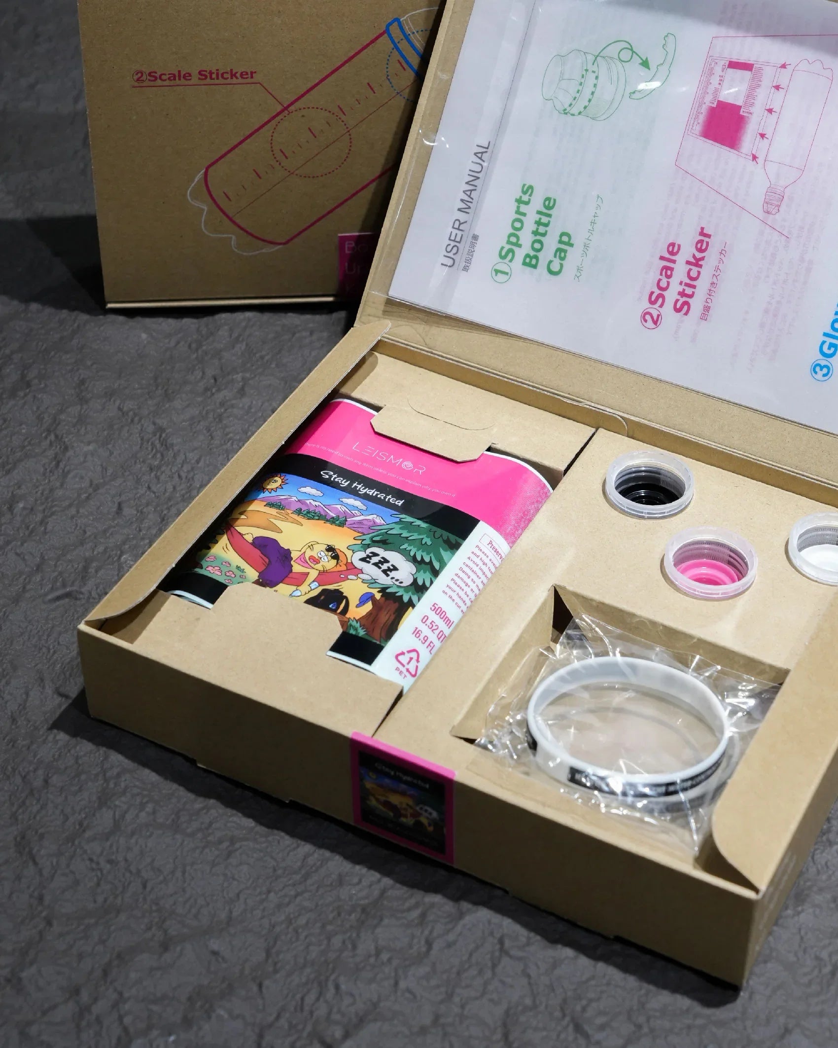 LEISMOR Bottle Upgrade Kit【for MITSUYA CIDER 500ml "Stay Hydrated"】