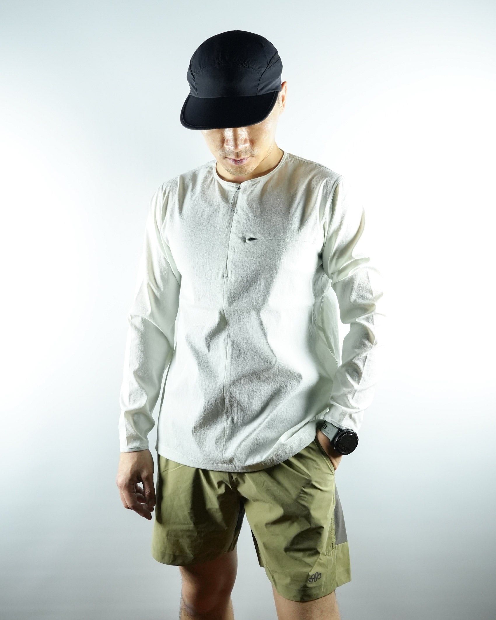 Teton Bros. Chill Halfzip Shirt / Light Gray