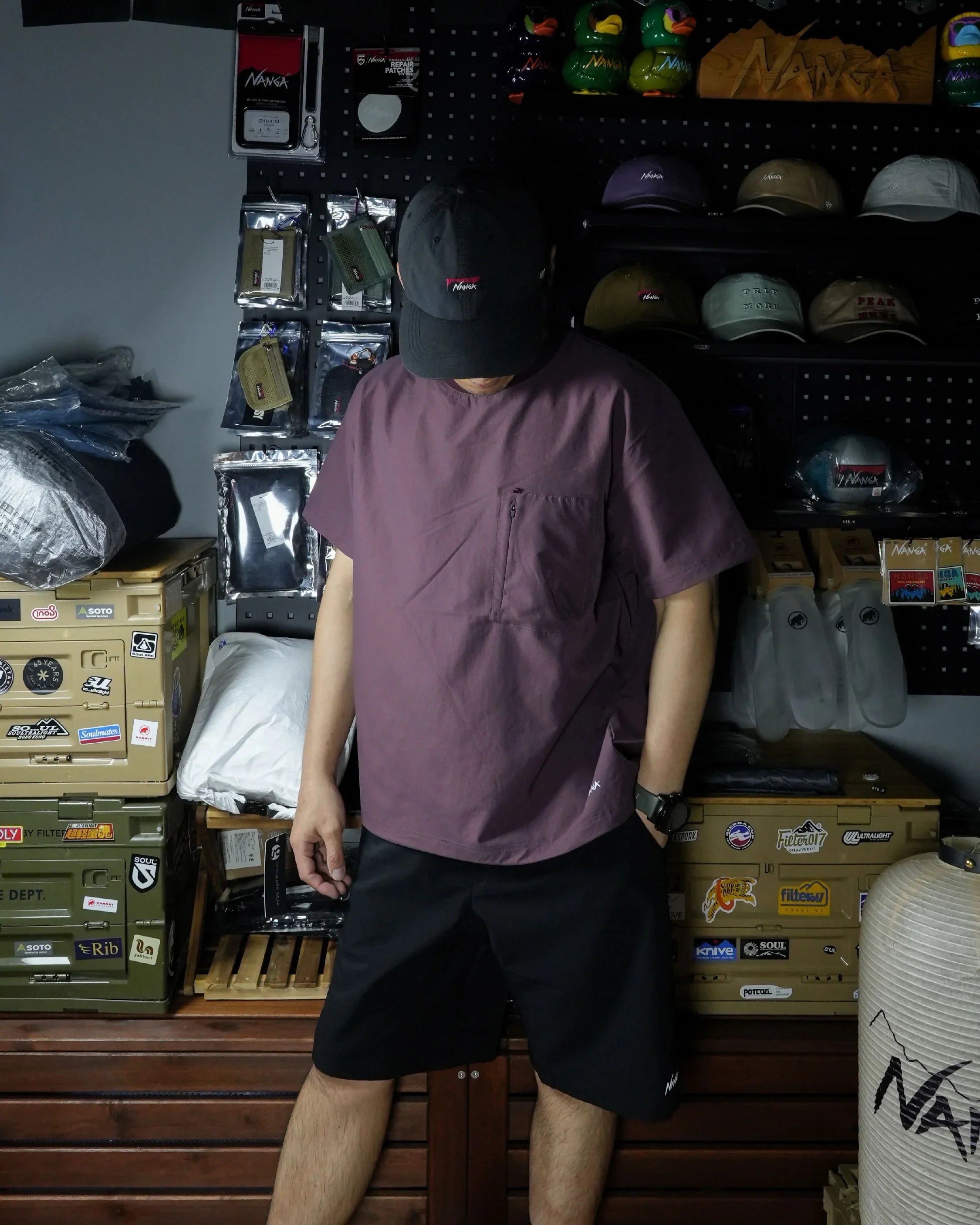 Nanga Dot Air Comfy Tee (Unisex) / PLUM