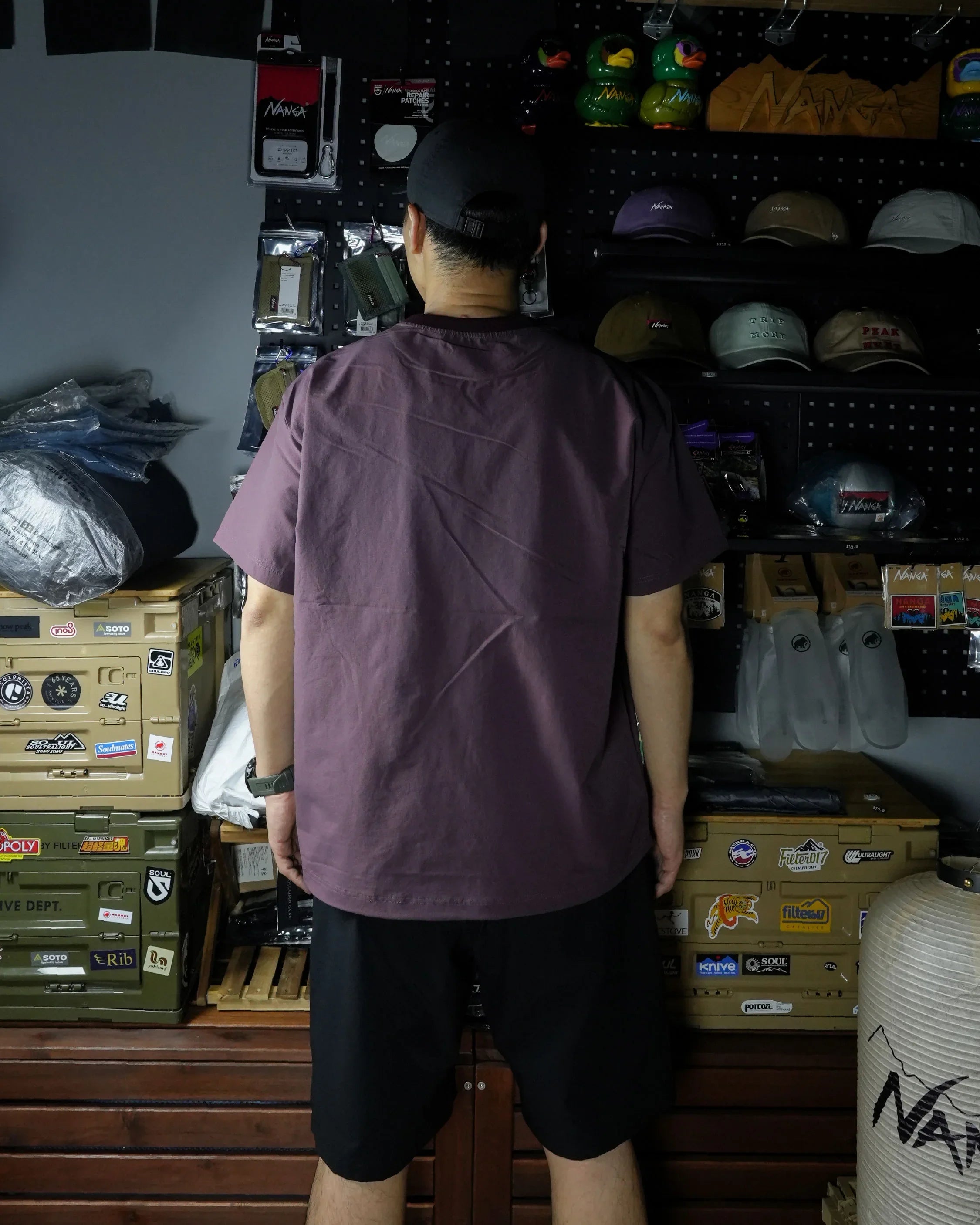 Nanga Dot Air Comfy Tee (Unisex) / PLUM