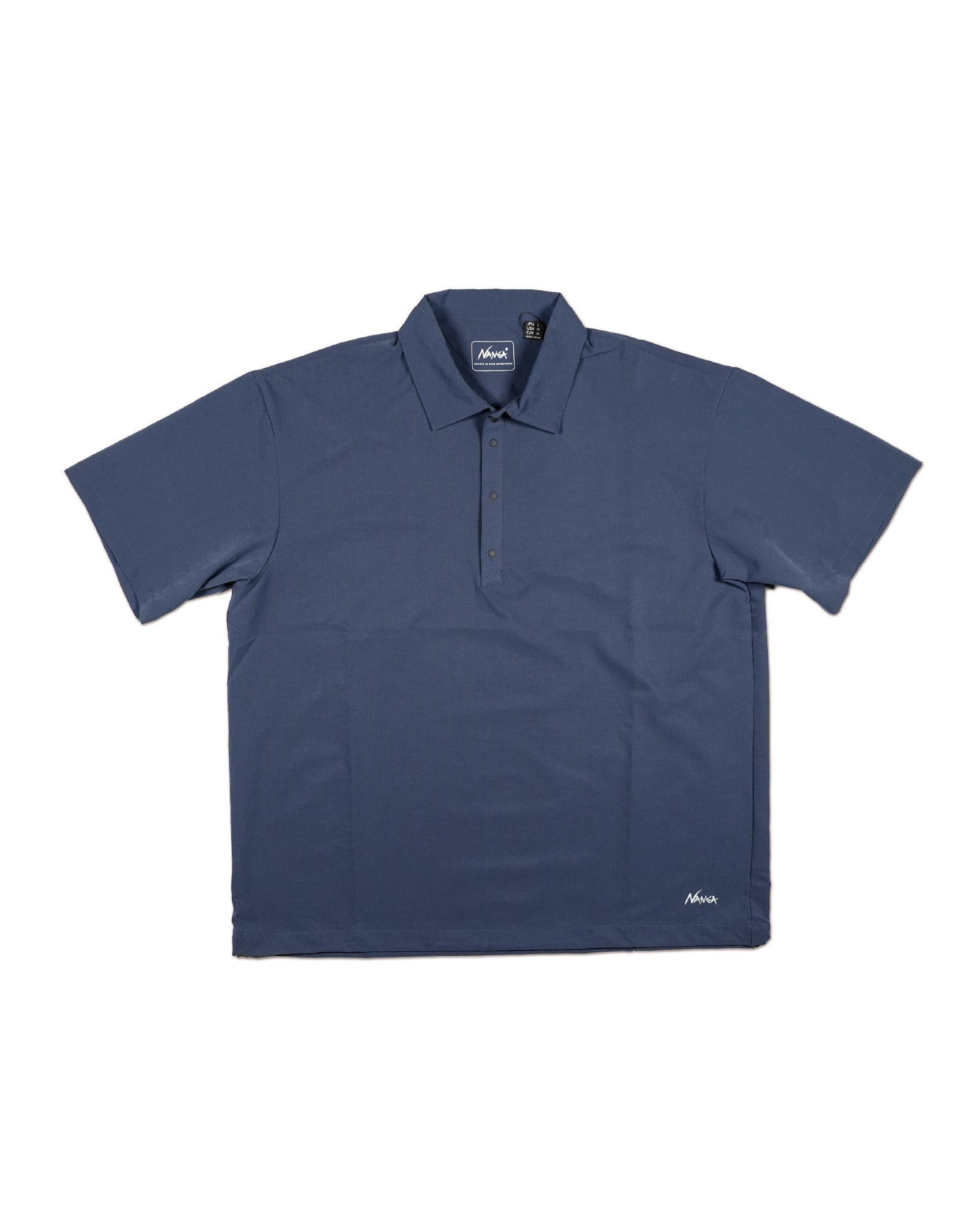 Nanga DotAir® Comfy Polo Shirt / NVY - Wild Camping