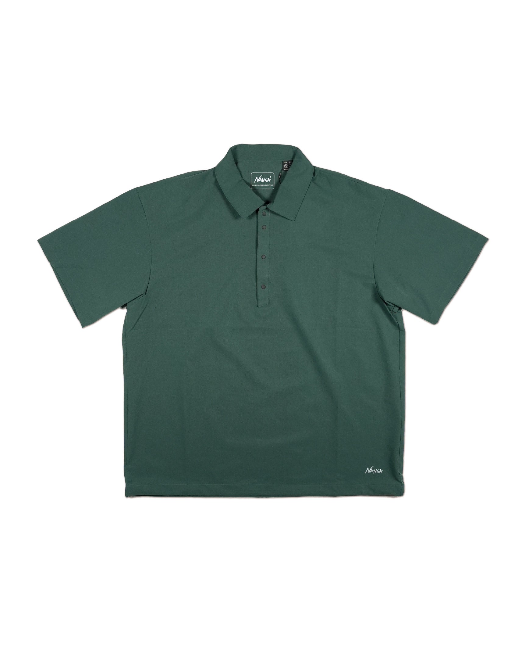 Nanga DotAir® Comfy Polo Shirt / GRN - Wild Camping