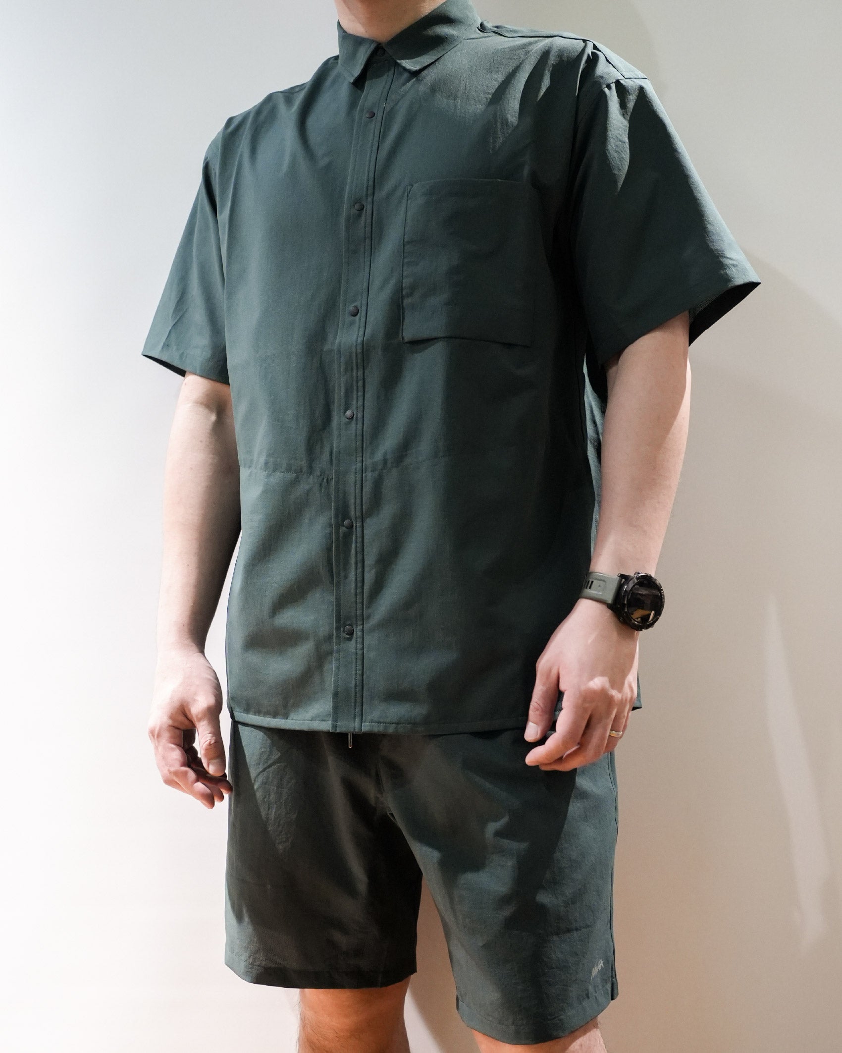 Nanga DotAir® Comfy Shirt / GRN - Wild Camping