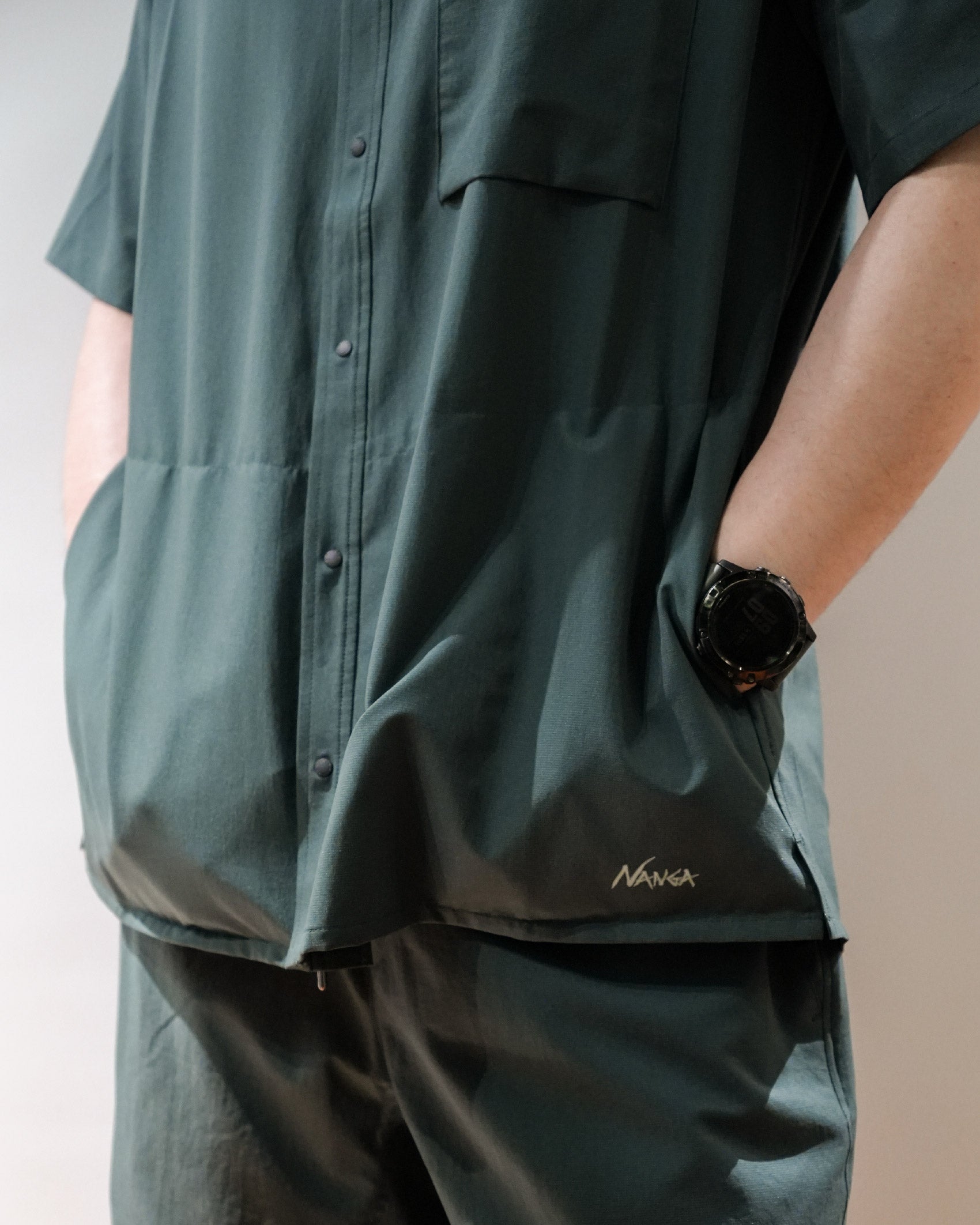 Nanga DotAir® Comfy Shirt / GRN - Wild Camping