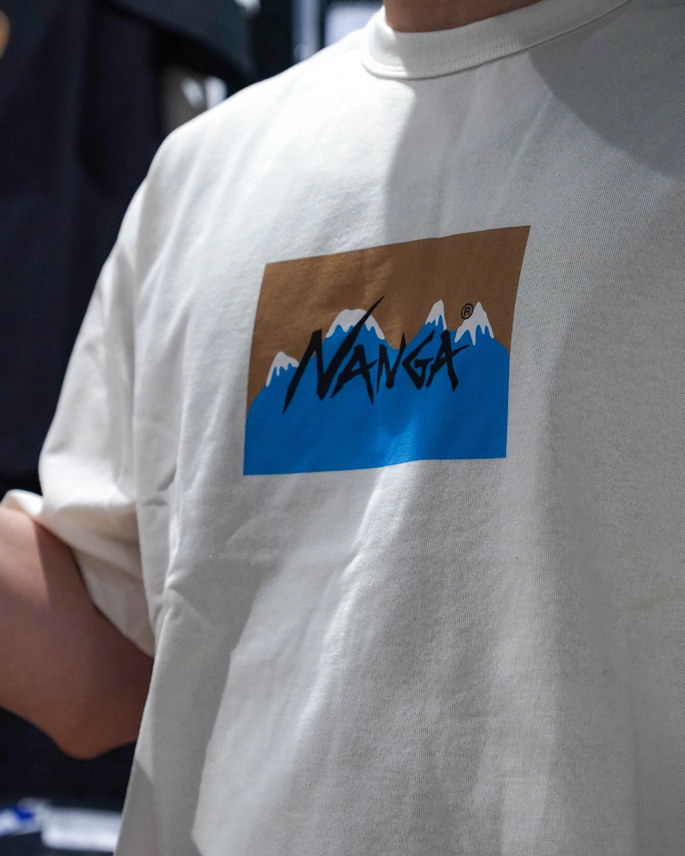 Nanga × Jerry Ukai ECO HYBRID Box Logo Tee - Wild Camping