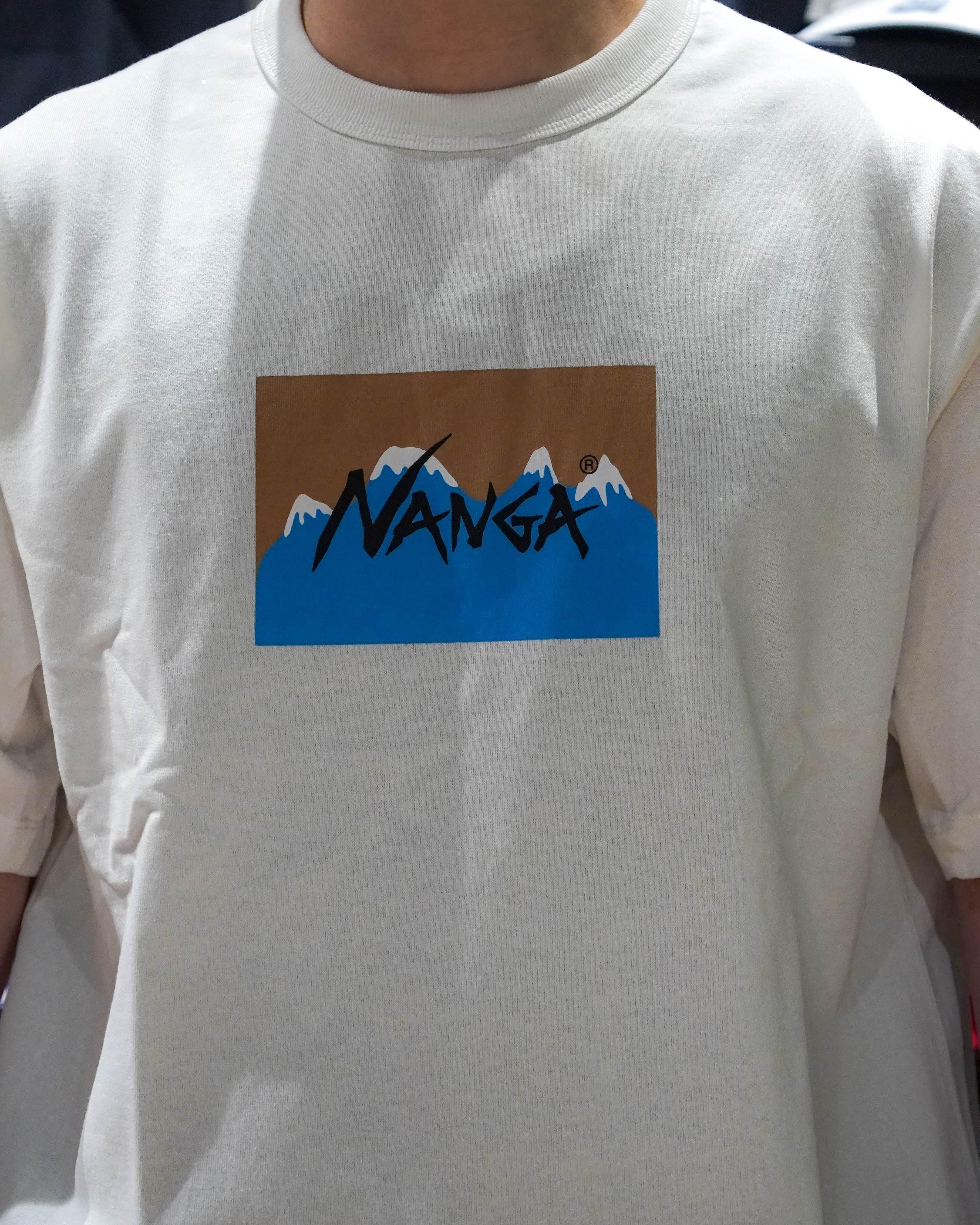 Nanga × Jerry Ukai ECO HYBRID Box Logo Tee - Wild Camping