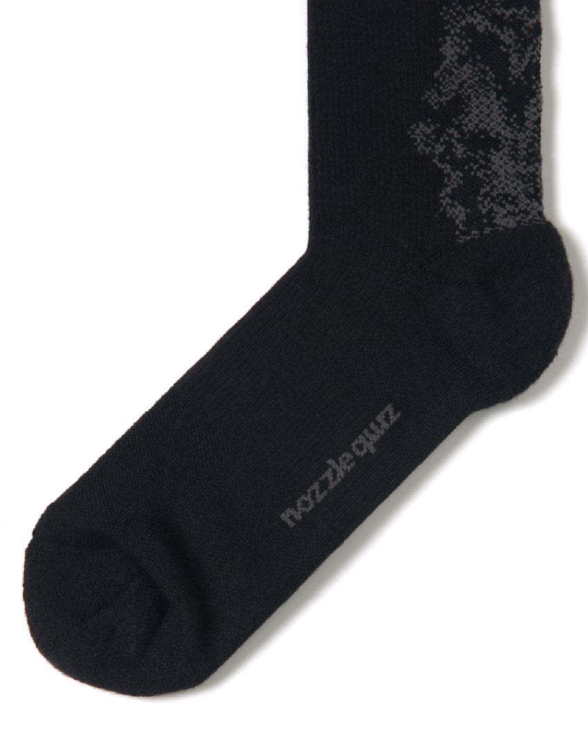 nozzle quiz Landing Socks / Mist Black