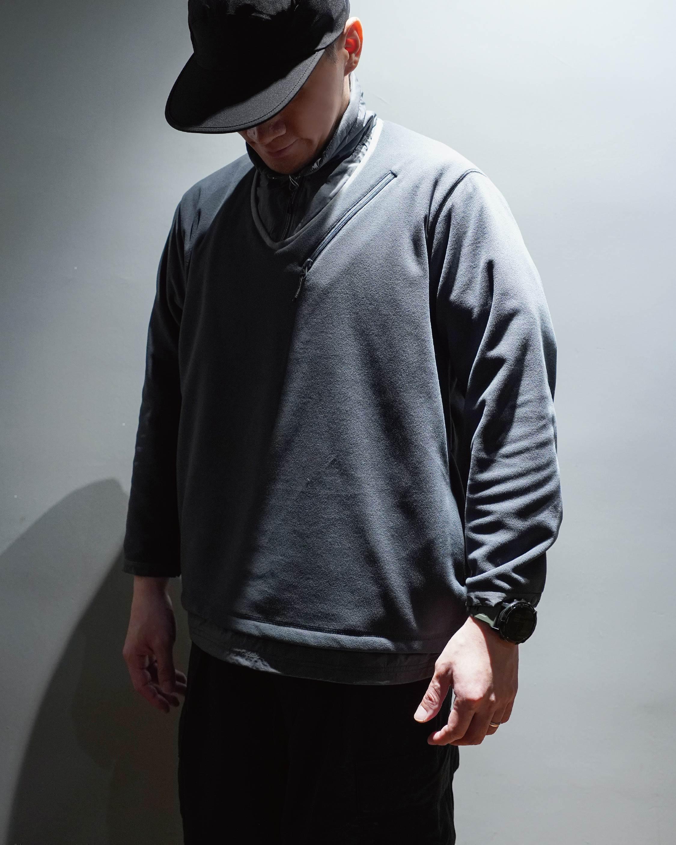 JUGEM Nylon Fleece Combi Anorak / Charcoal - Wild Camping