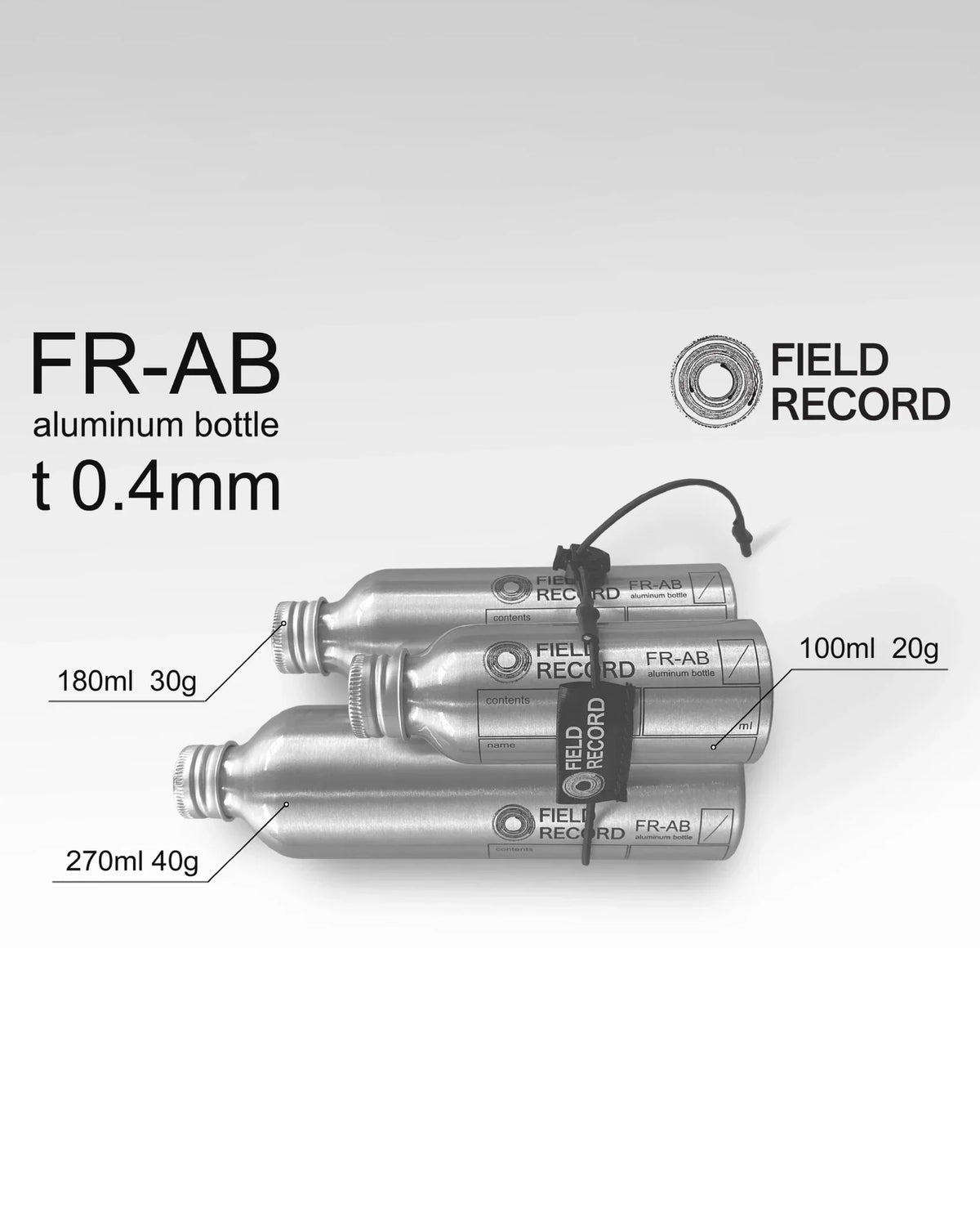 Field Record Aluminum Bottle - Wild Camping
