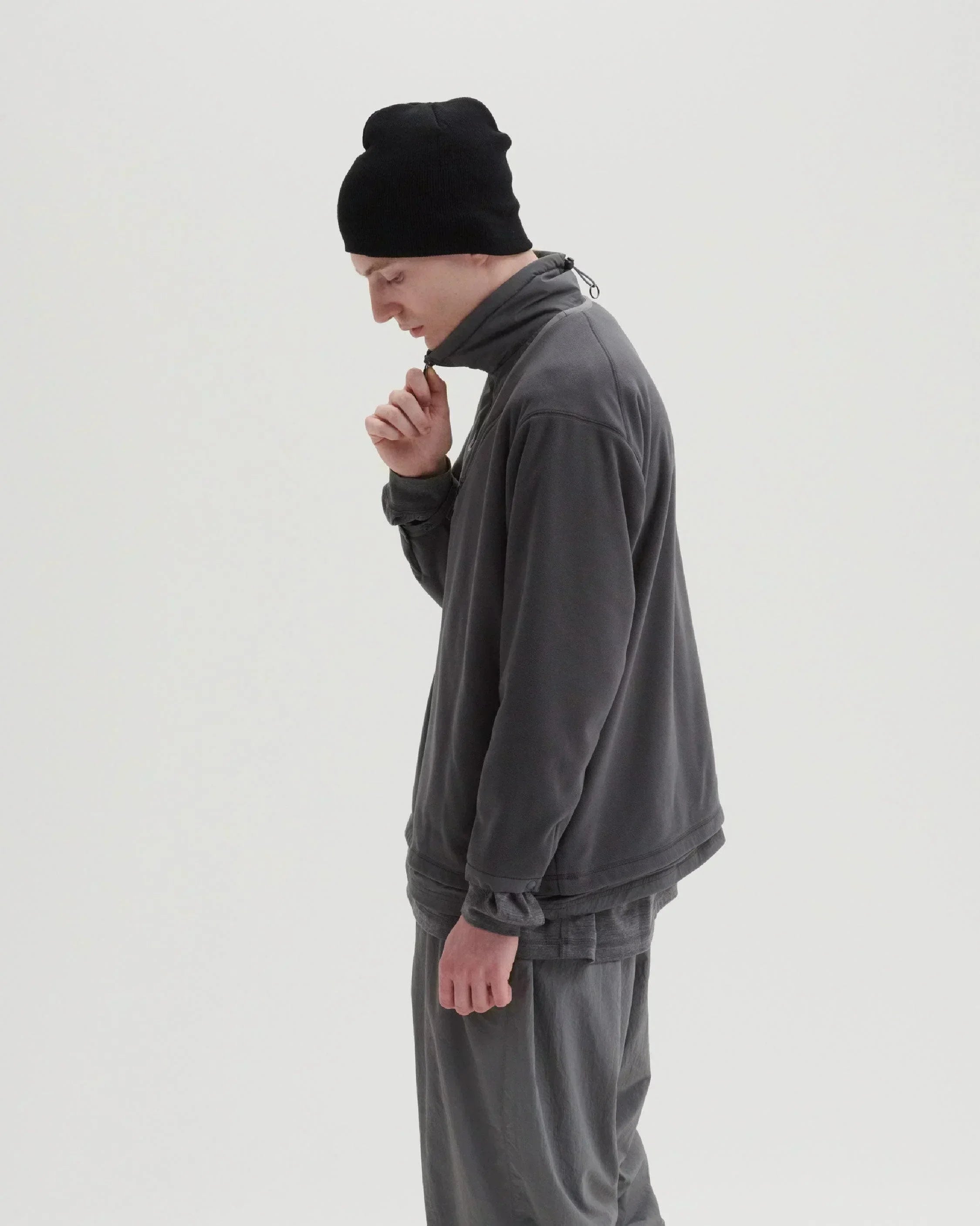 JUGEM Nylon Fleece Combi Anorak / Charcoal - Wild Camping