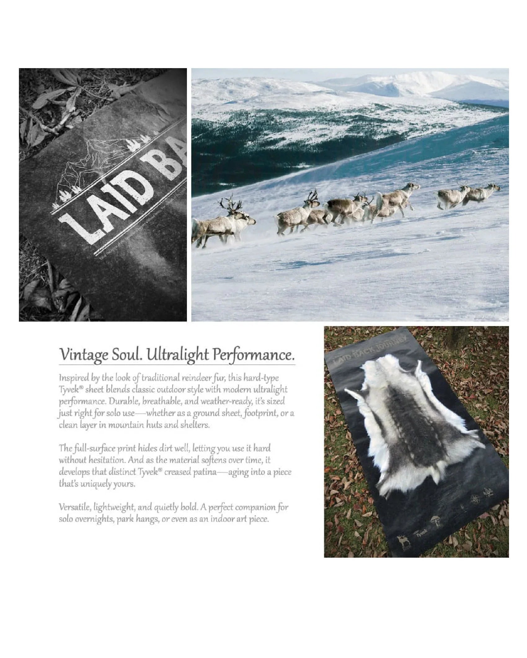 LEISMOR Tyvek® GROUND SHEET "LAID BACK JOURNEY" - Wild Camping