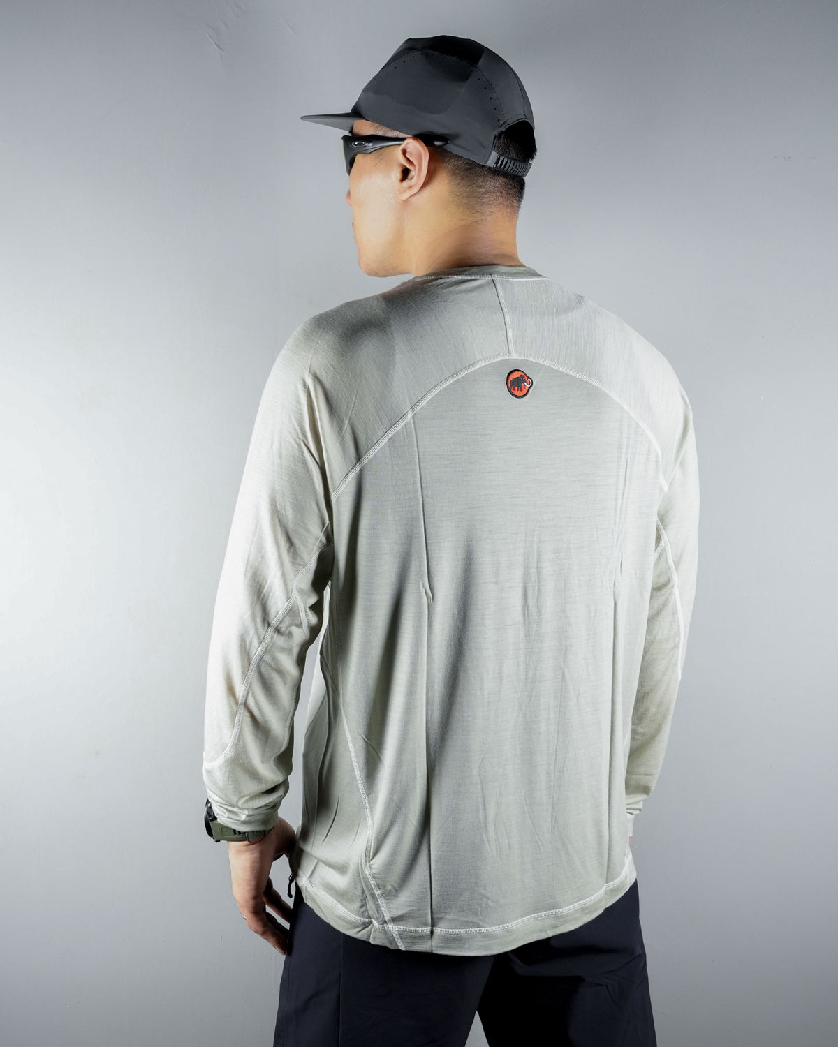 Hiking Patrol x Mammut Tree Wool FL Longsleeve T-Shirt / Willow Whisper - Wild Camping