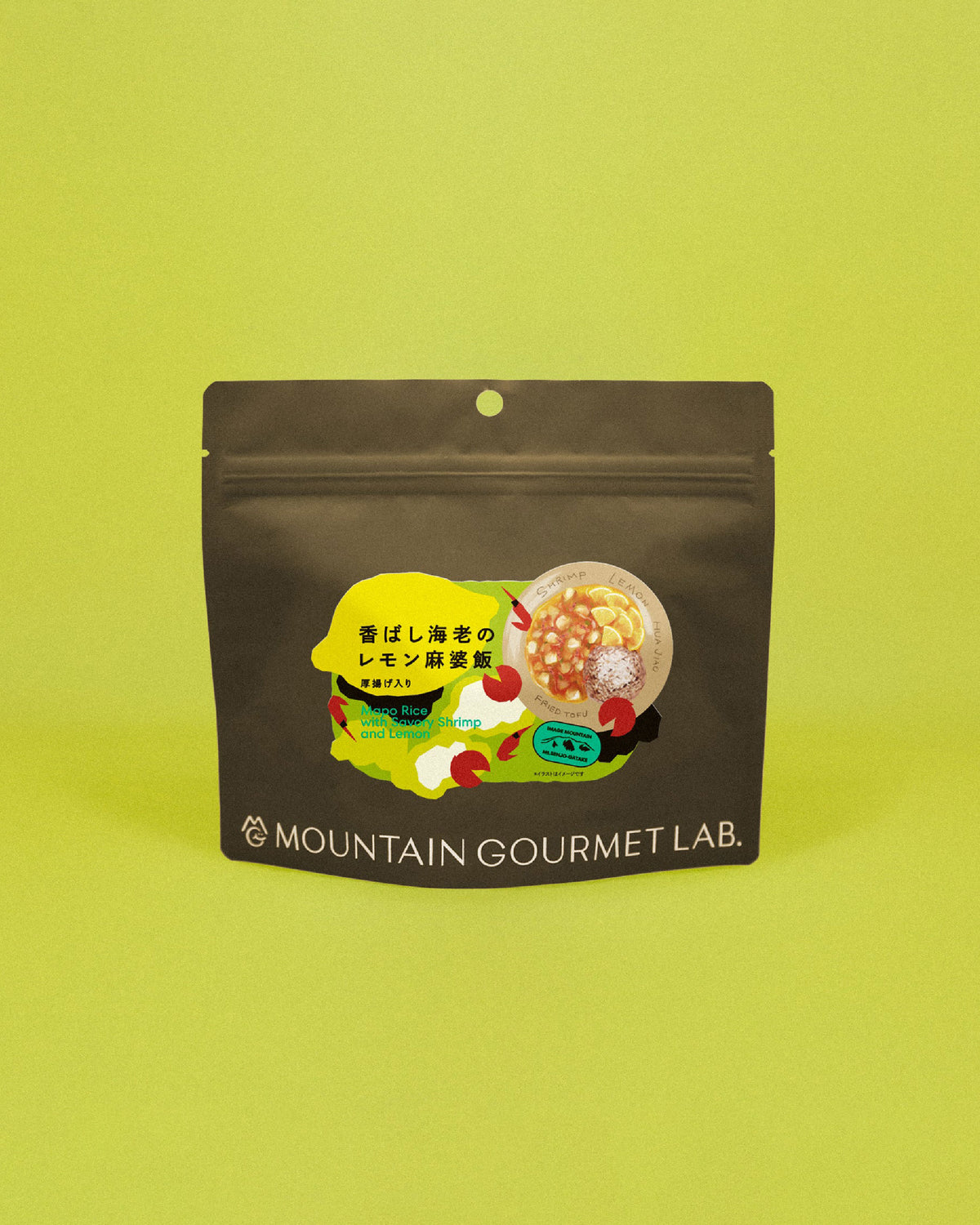 Mountain Gourmet Lab. 香酥蝦仁檸檬麻婆飯配炸豆腐 (鋁袋裝) - Wild Camping