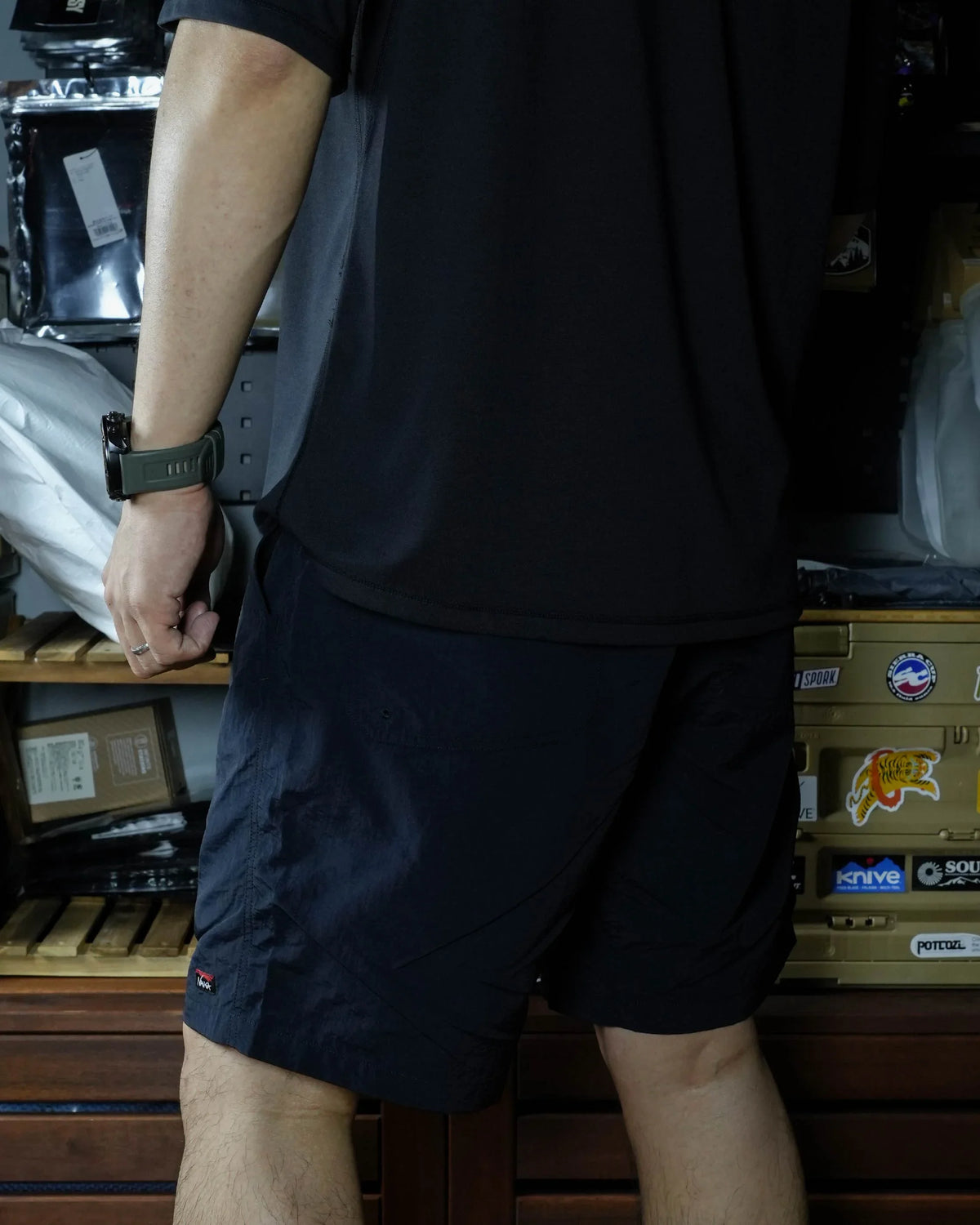 Nanga Nylon Tusser Easy Shorts / BLK - Wild Camping