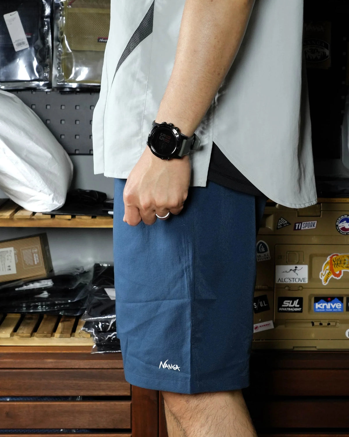 Nanga Dot Air Comfy Shorts / BLU - Wild Camping
