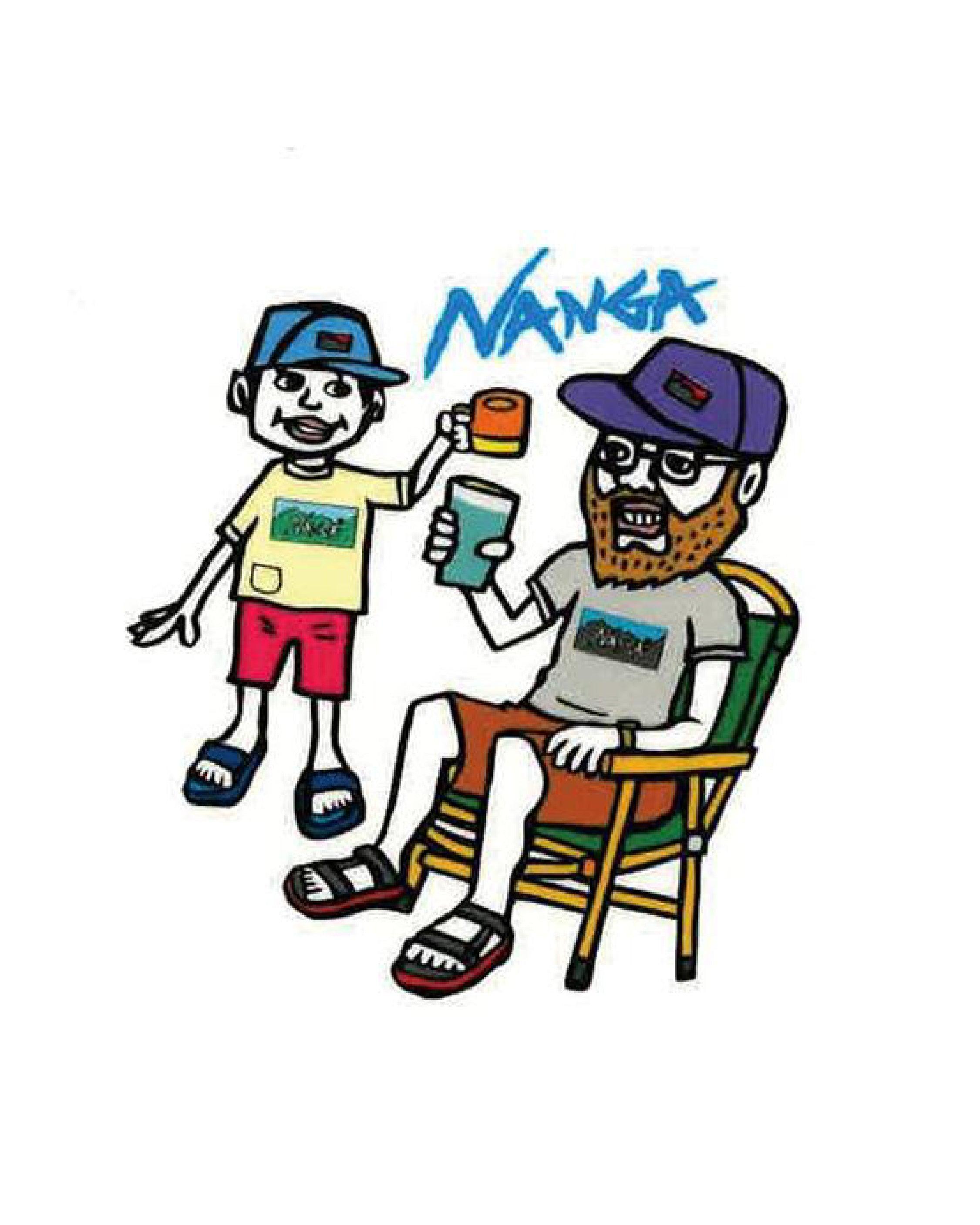 Nanga × Ushioda Hiroaki Sticker - Wild Camping