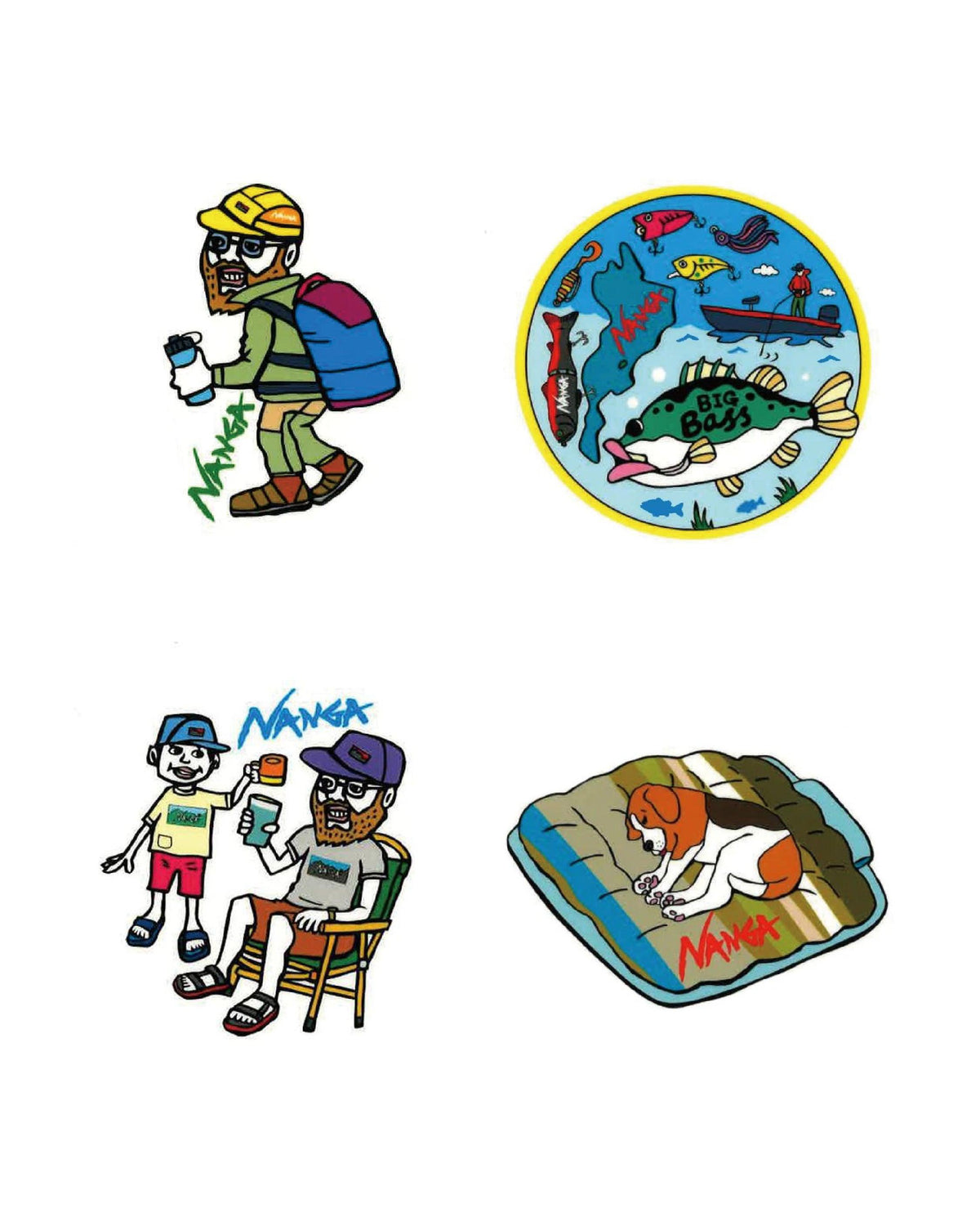 Nanga × Ushioda Hiroaki Sticker - Wild Camping