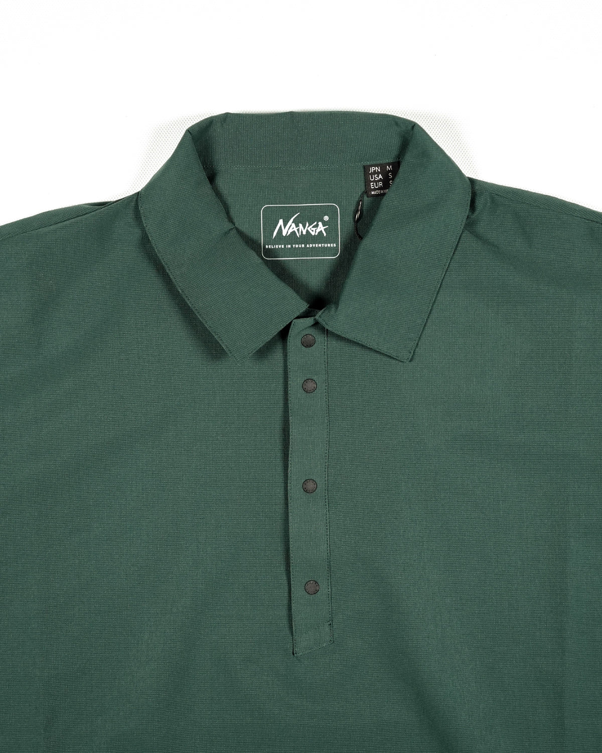 Nanga DotAir® Comfy Polo Shirt / GRN - Wild Camping