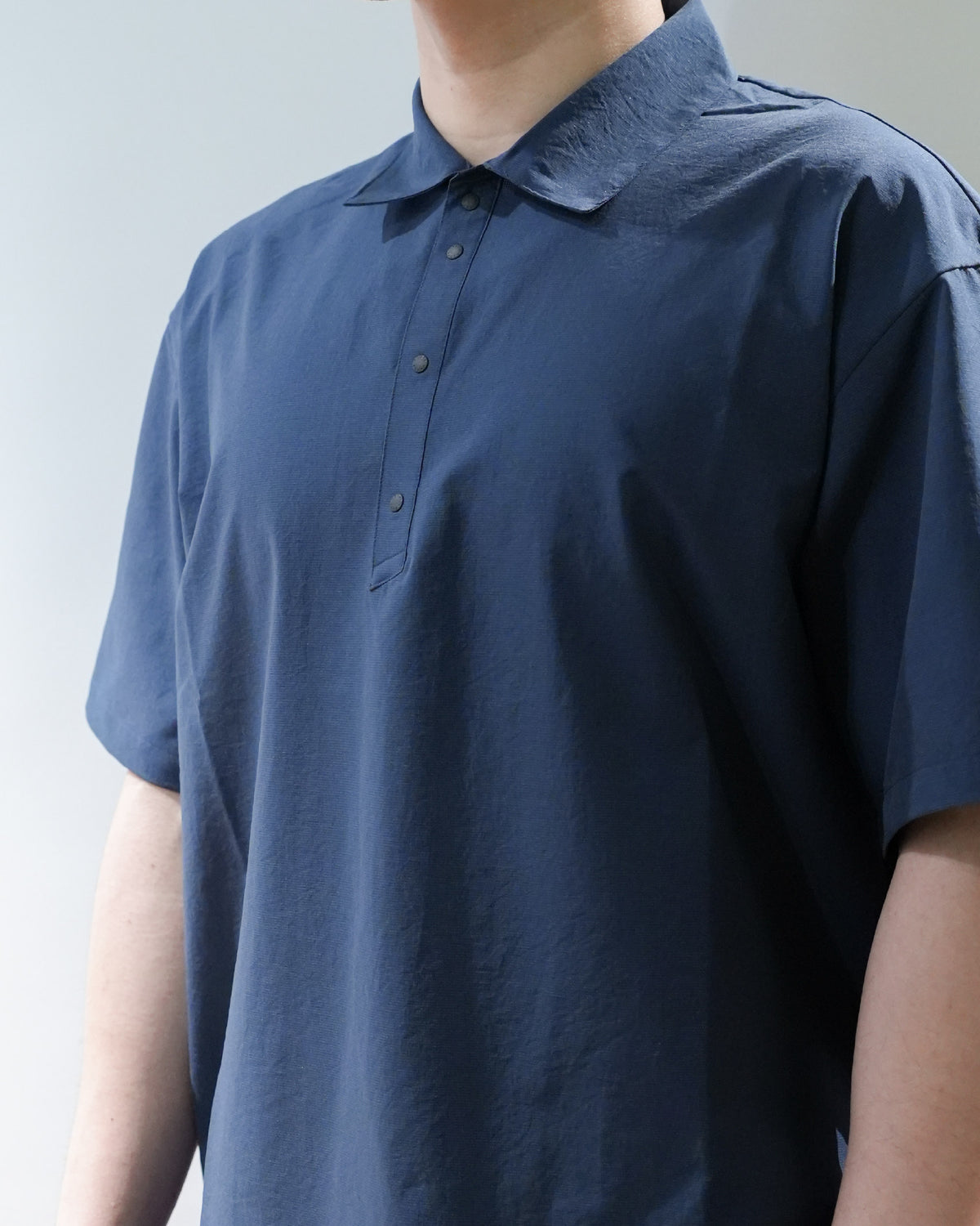 Nanga DotAir® Comfy Polo Shirt / NVY - Wild Camping
