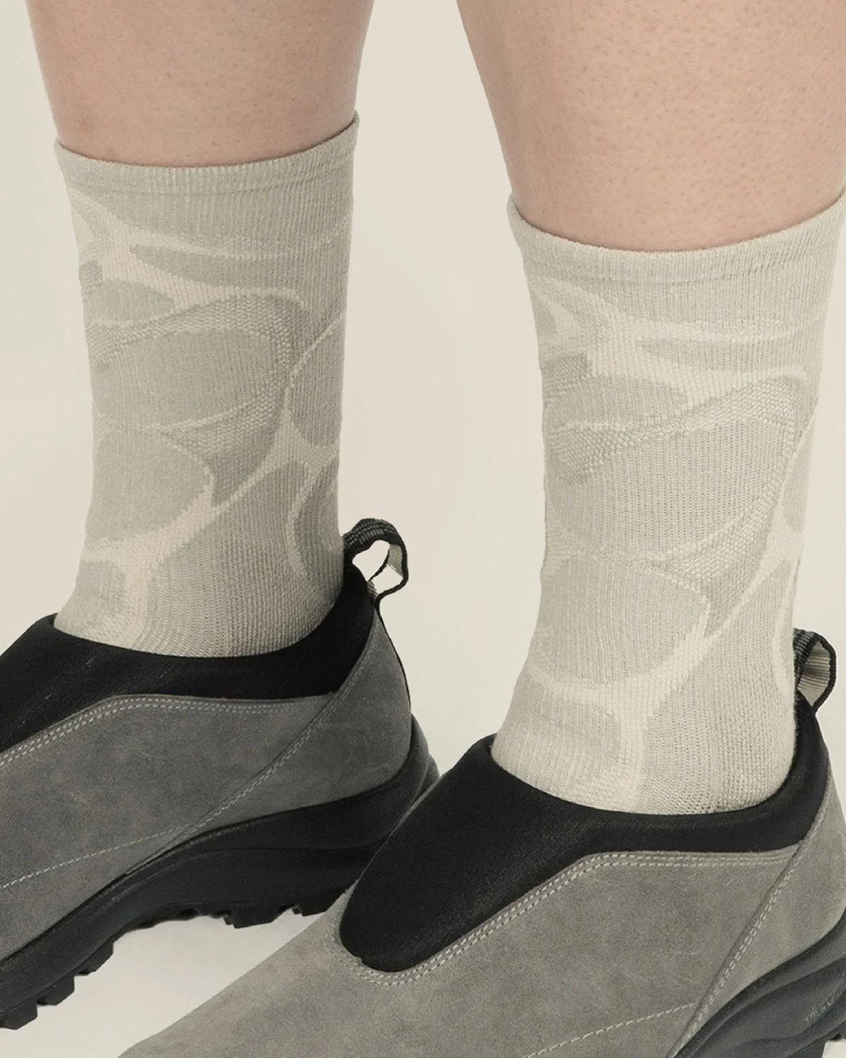 nozzle quiz Misty Pattern Socks / Fog Sand - Wild Camping