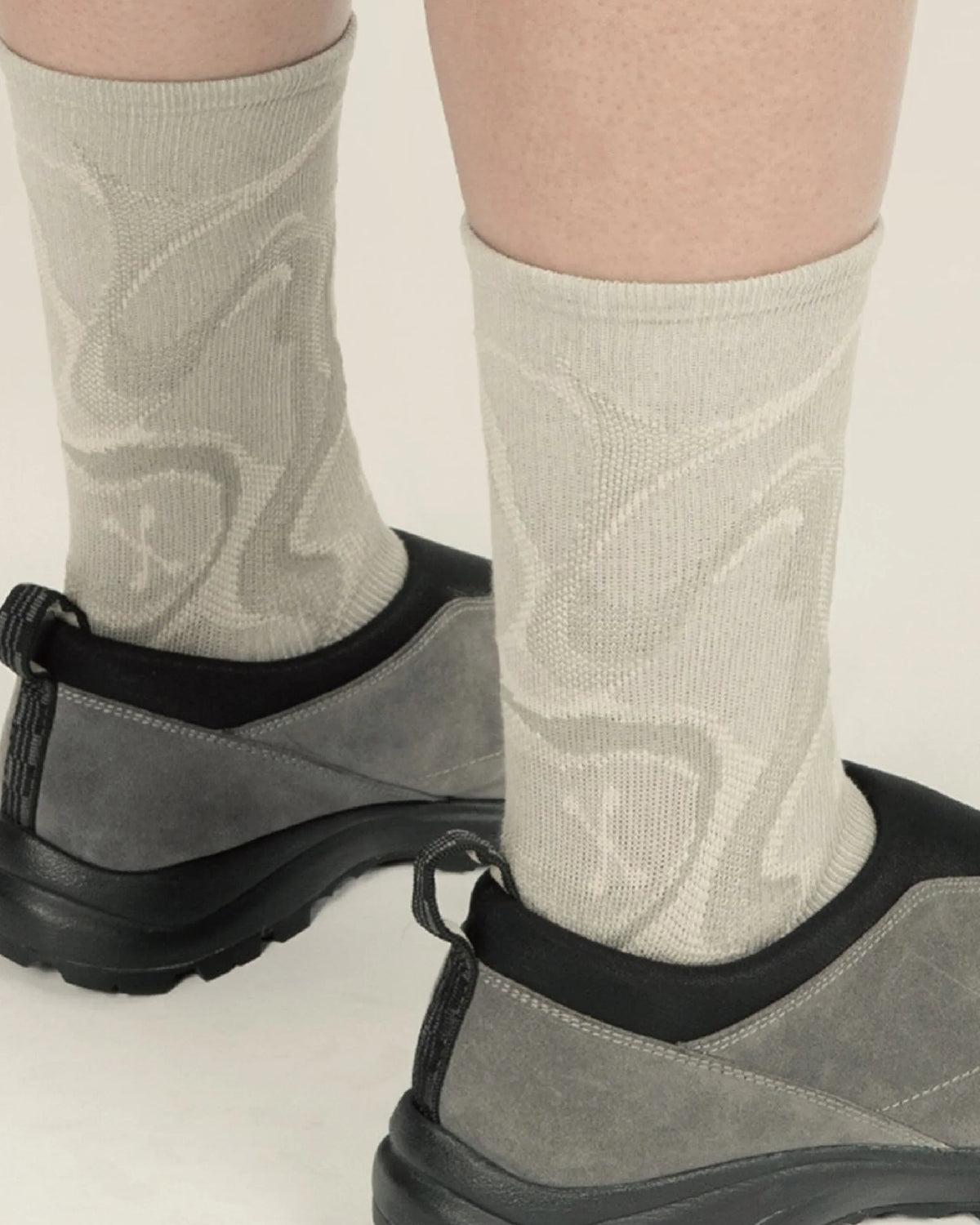 nozzle quiz Misty Pattern Socks / Fog Sand - Wild Camping