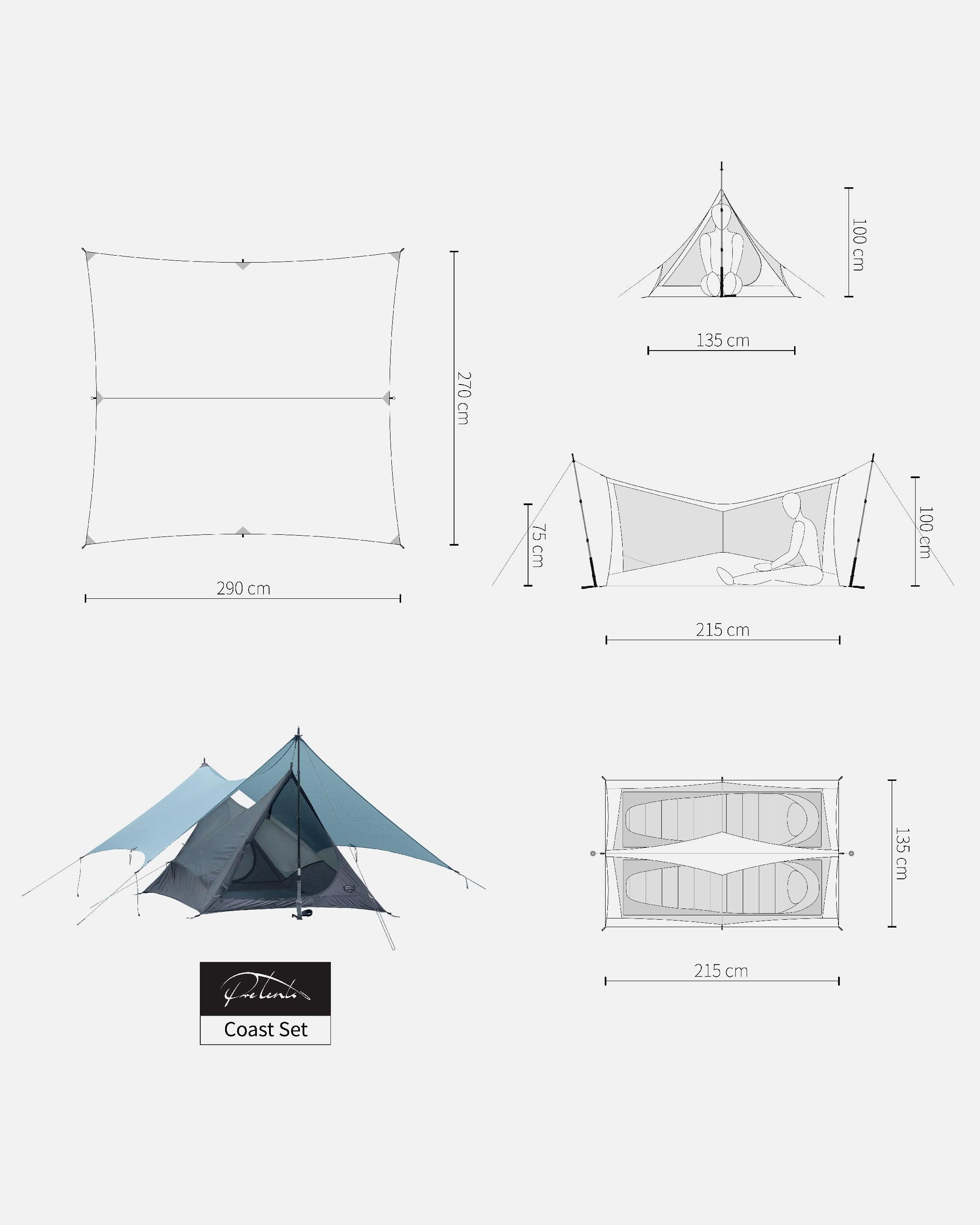 Pre Tents Coast Wing Tarp - Wild Camping