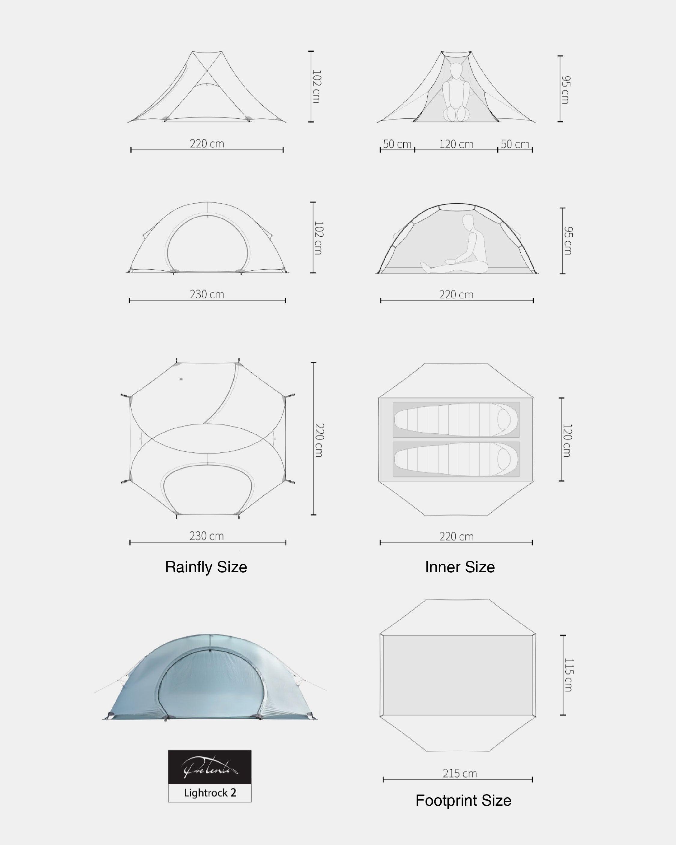 Pre Tents Light Rock 2 - Wild Camping