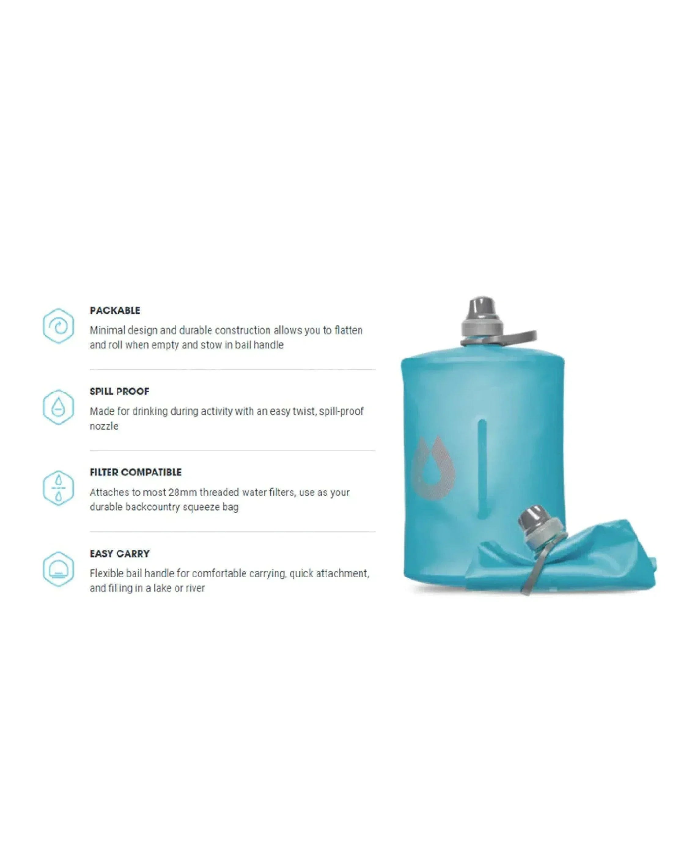 Hydrapak Stow 1L Bottle - Wild Camping