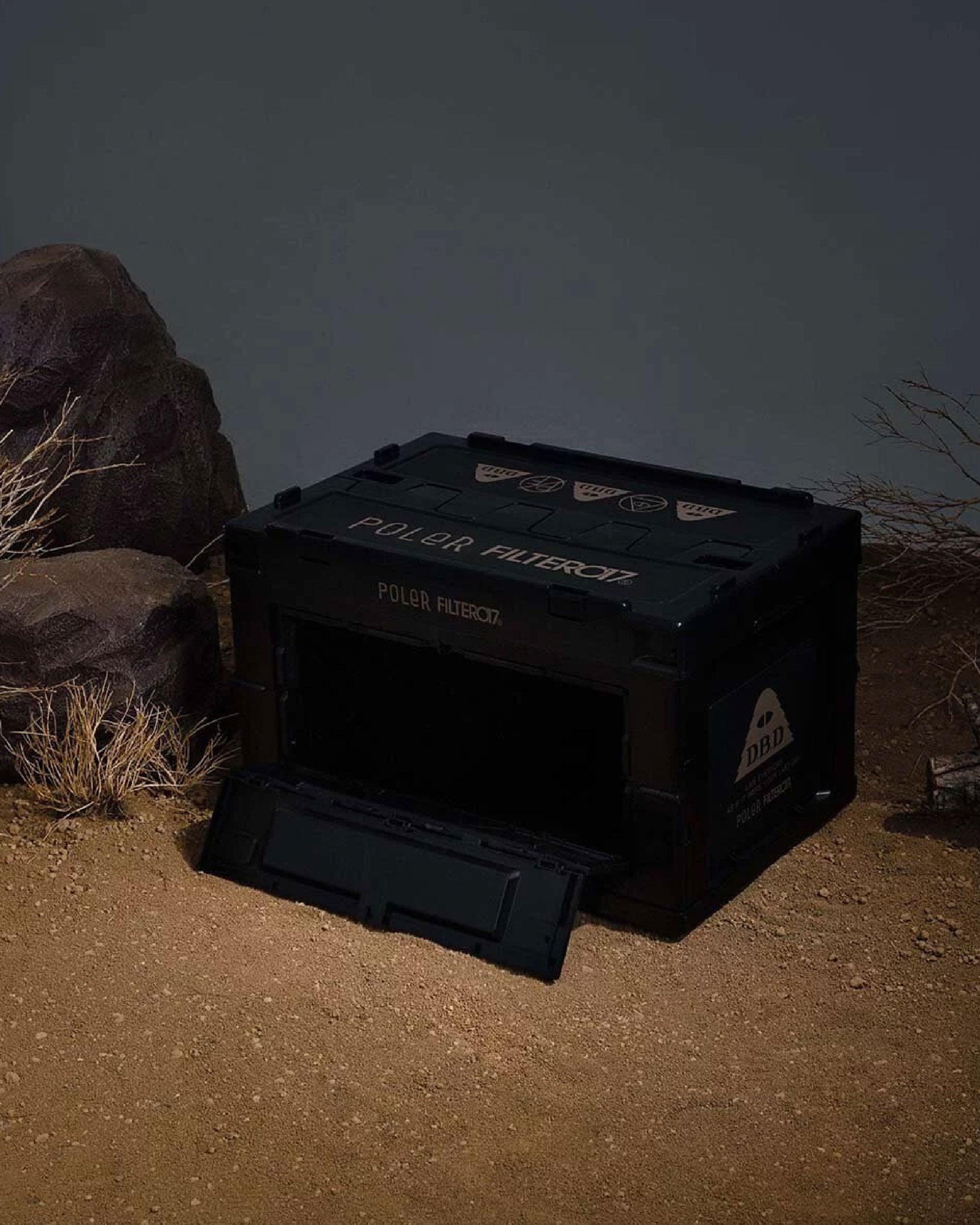 Filter017 X POLeR D.B.D Logo Portable Folding Storage Container 65L - Wild Camping