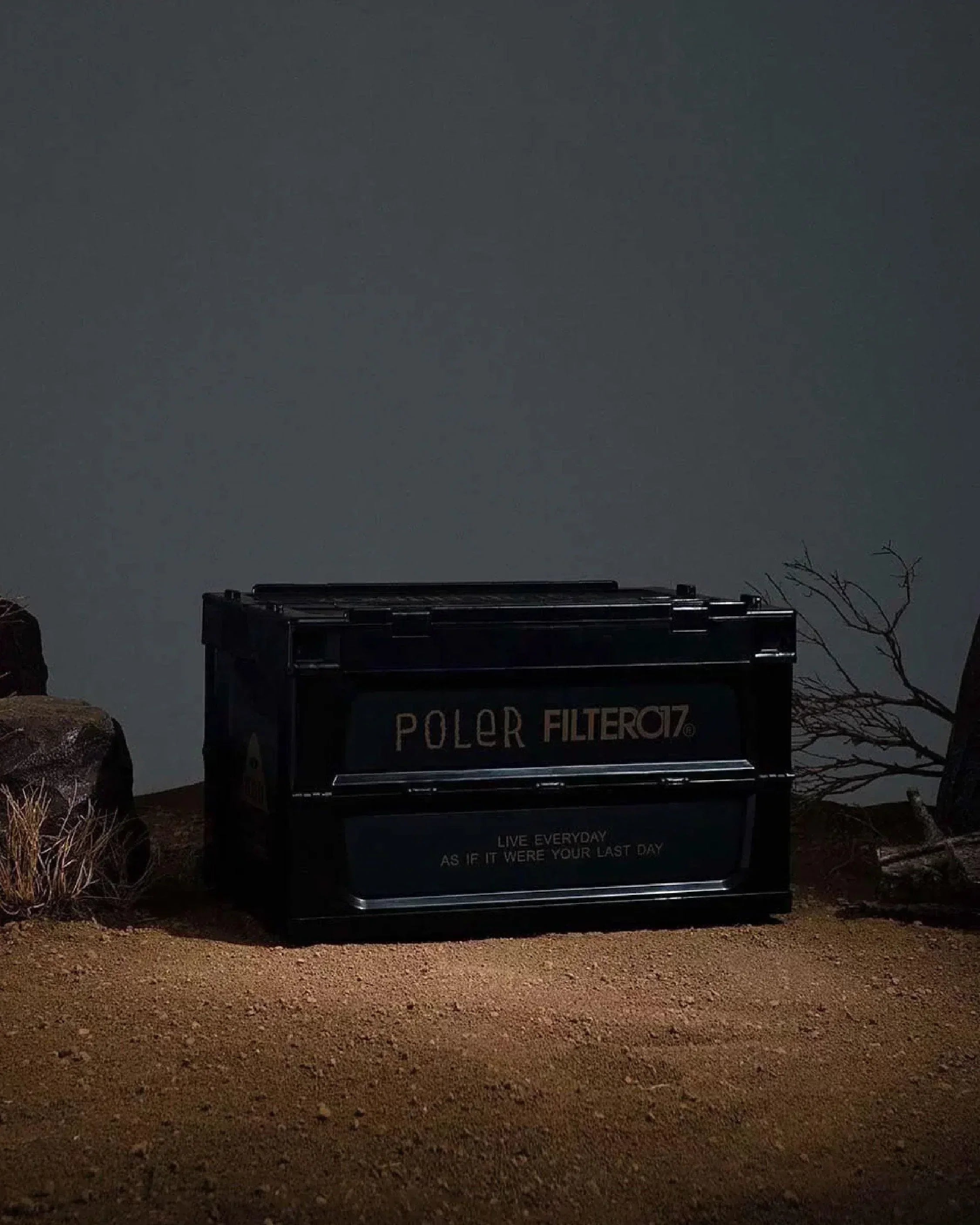 Filter017 X POLeR D.B.D Logo Portable Folding Storage Container 65L - Wild Camping
