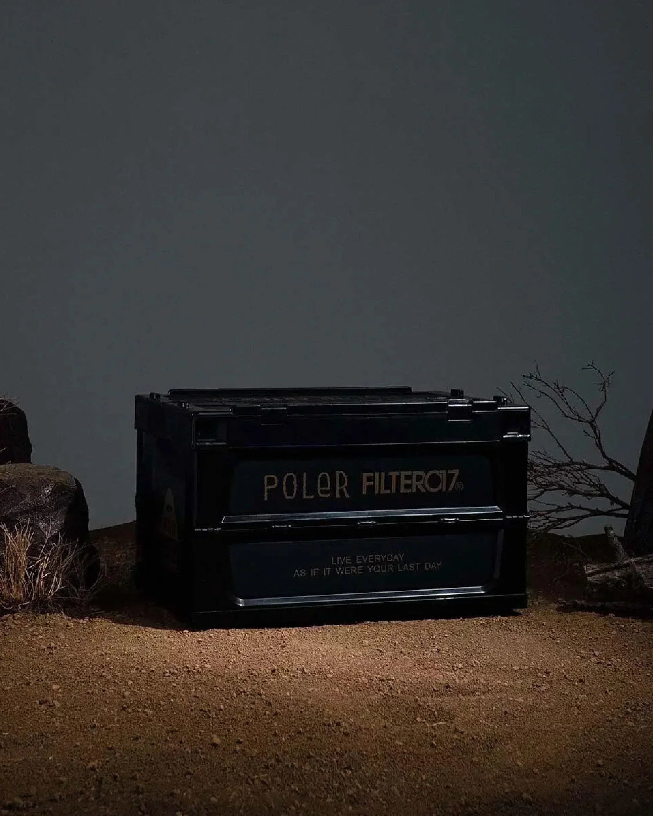 Filter017 X POLeR D.B.D Logo Portable Folding Storage Container 65L - Wild Camping