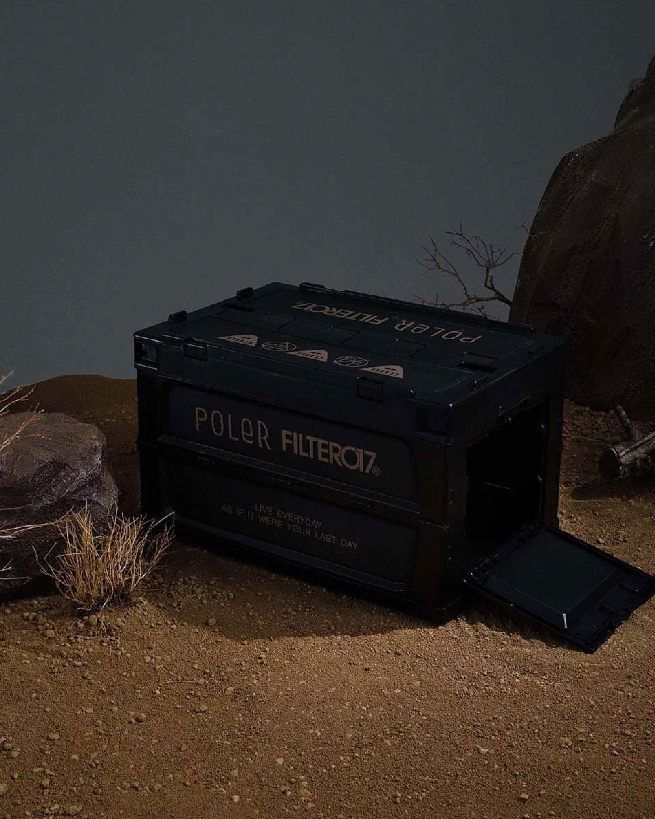 Filter017 X POLeR D.B.D Logo Portable Folding Storage Container 65L - Wild Camping