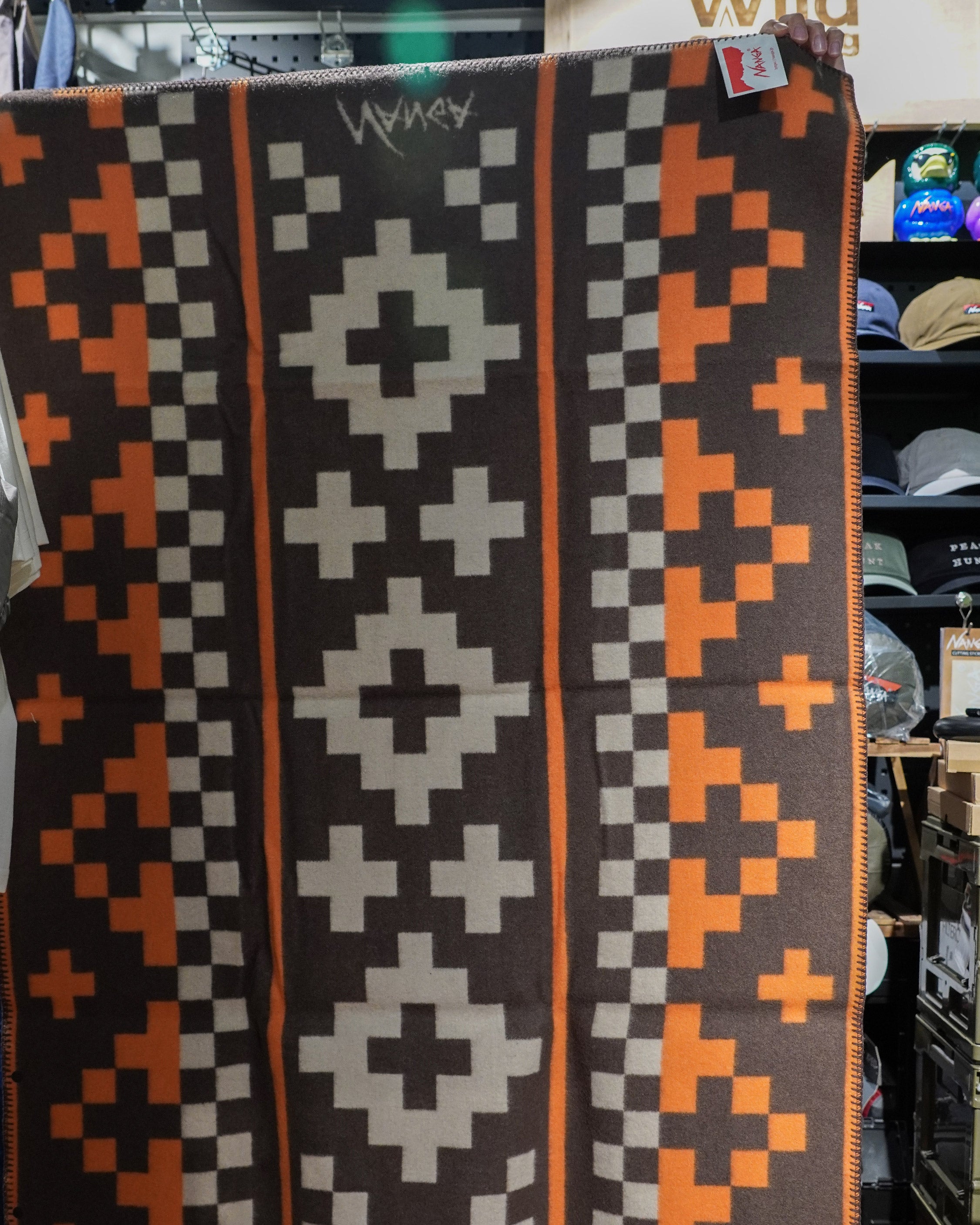 Nanga Folk Checker &amp; Cross Blanket