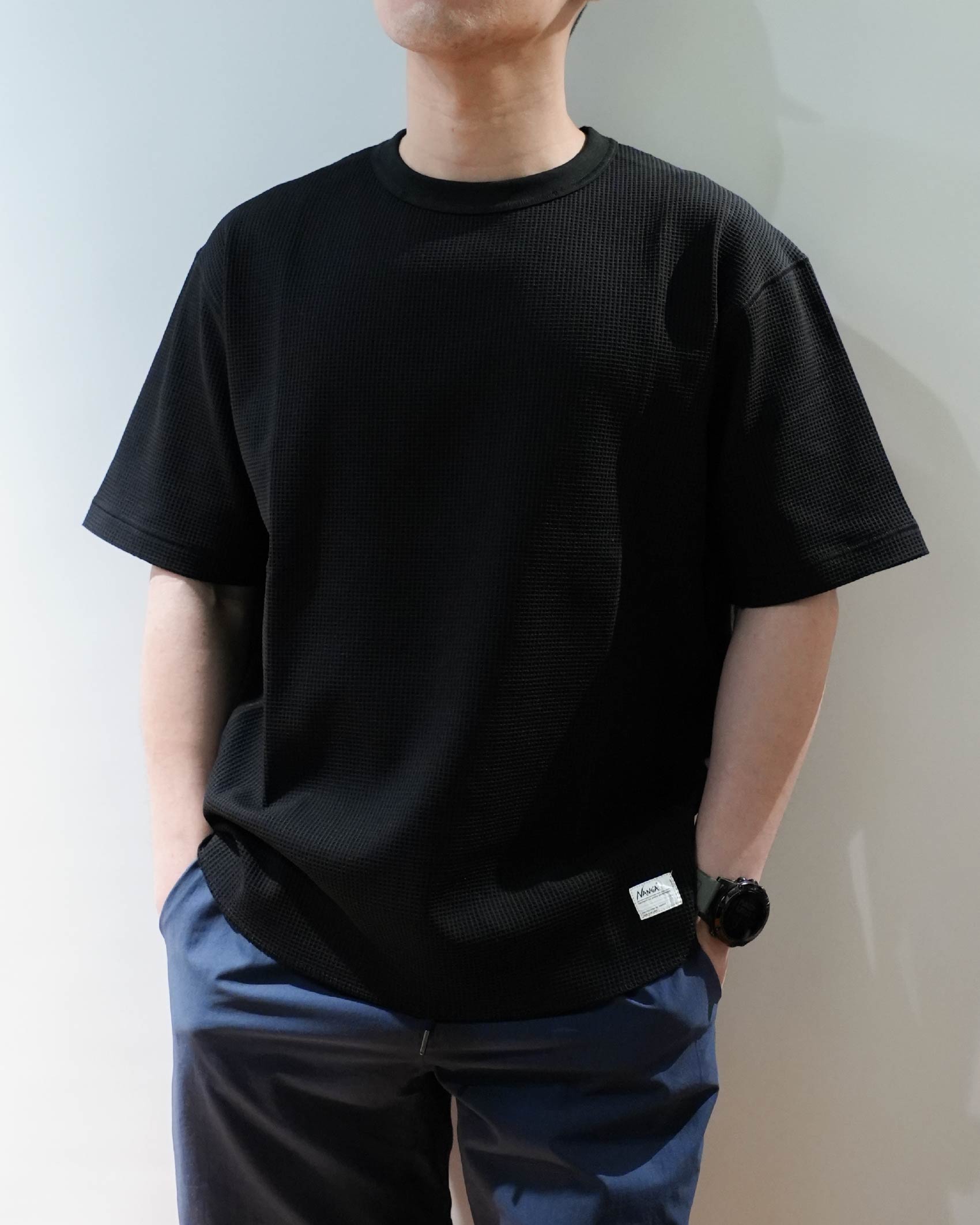 Nanga Airflex® Waffle Tee / BLK - Wild Camping