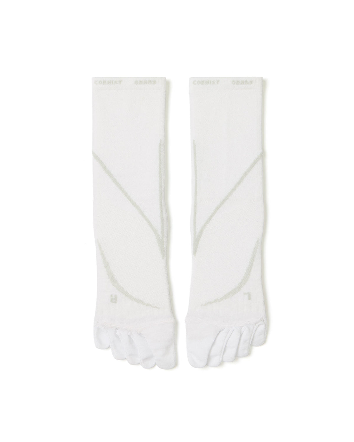 nozzle quiz Anti-Slip Fivefingers Socks / Fly White - Wild Camping