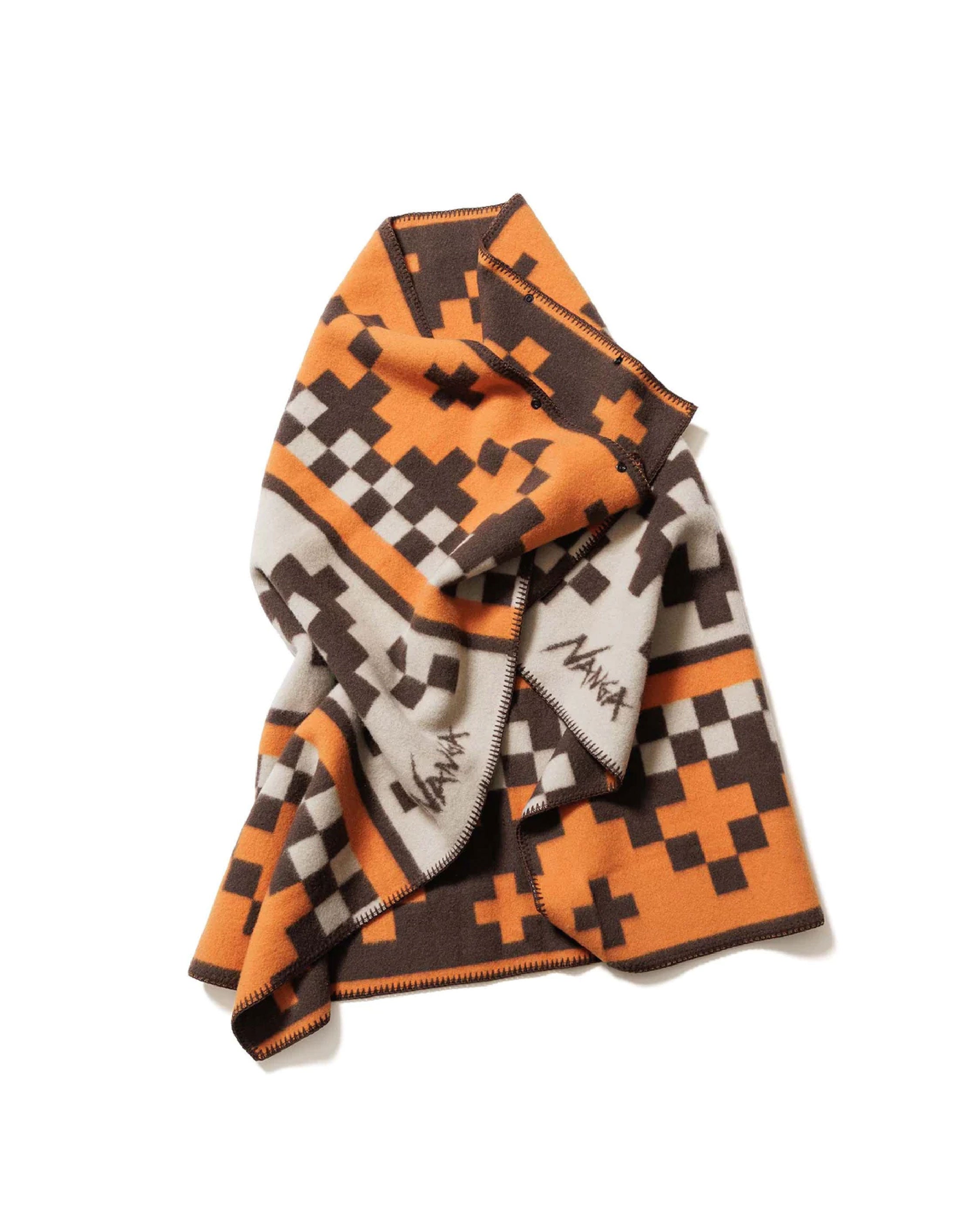 Nanga Folk Checker & Cross Blanket