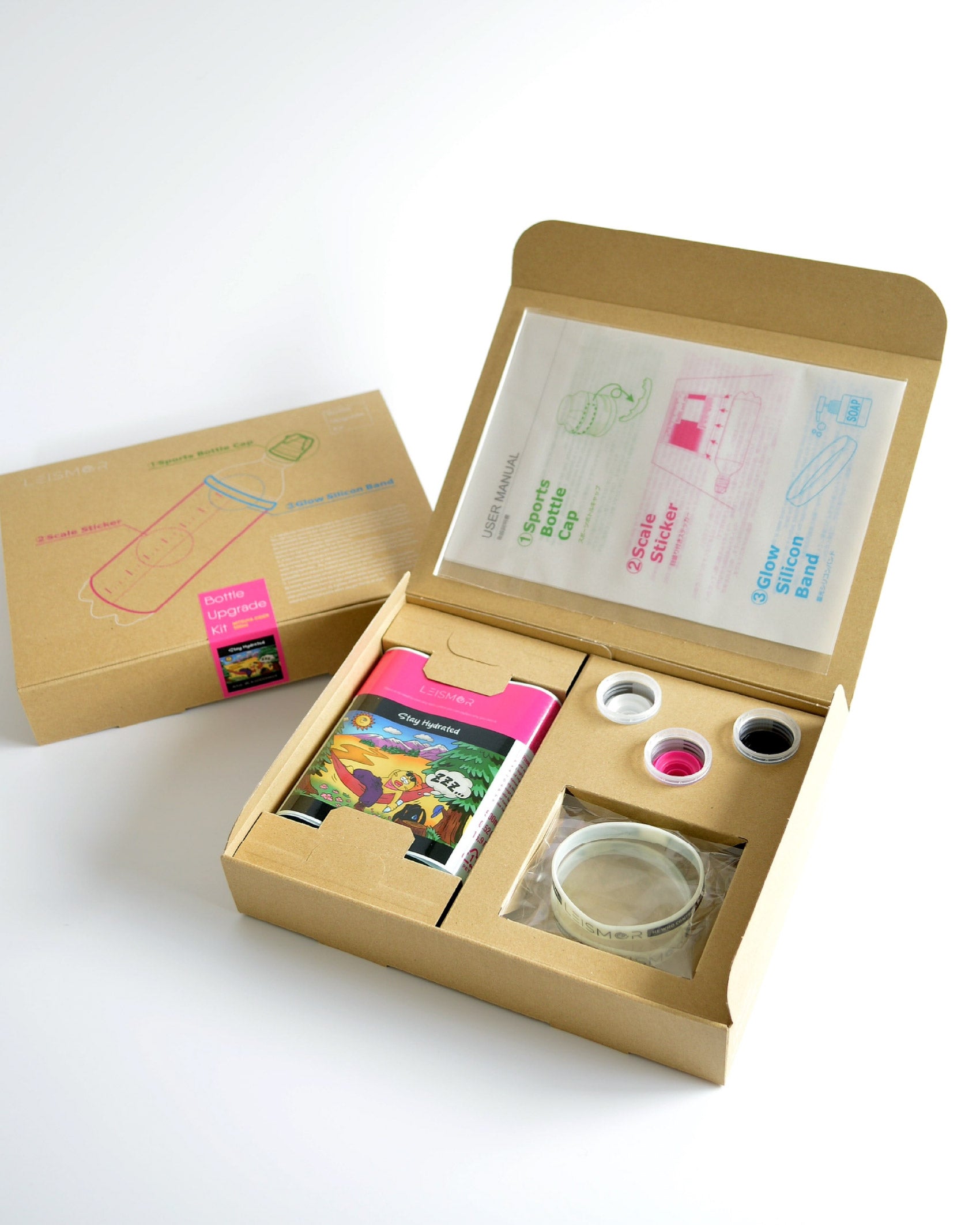 LEISMOR Bottle Upgrade Kit【for MITSUYA CIDER 500ml "Stay Hydrated"】