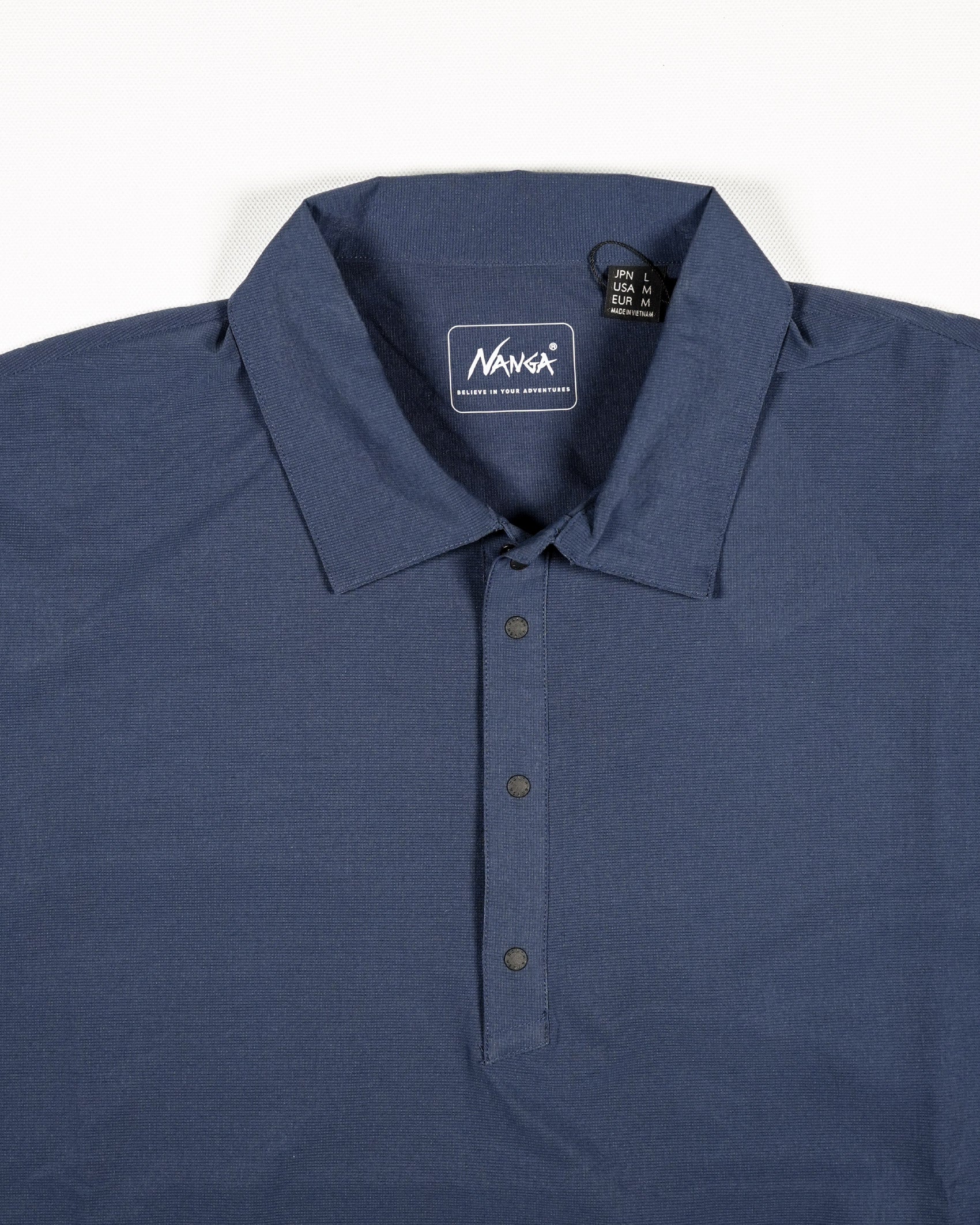 Nanga DotAir® Comfy Polo Shirt / NVY - Wild Camping