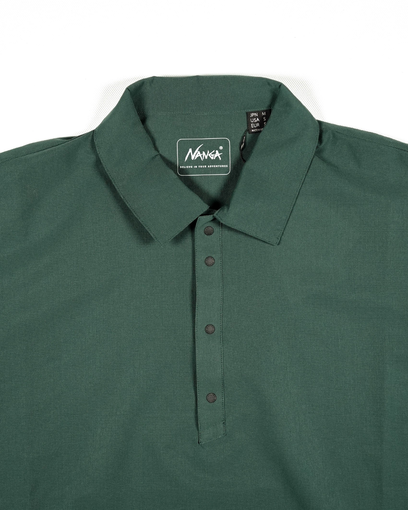 Nanga DotAir® Comfy Polo Shirt / GRN - Wild Camping
