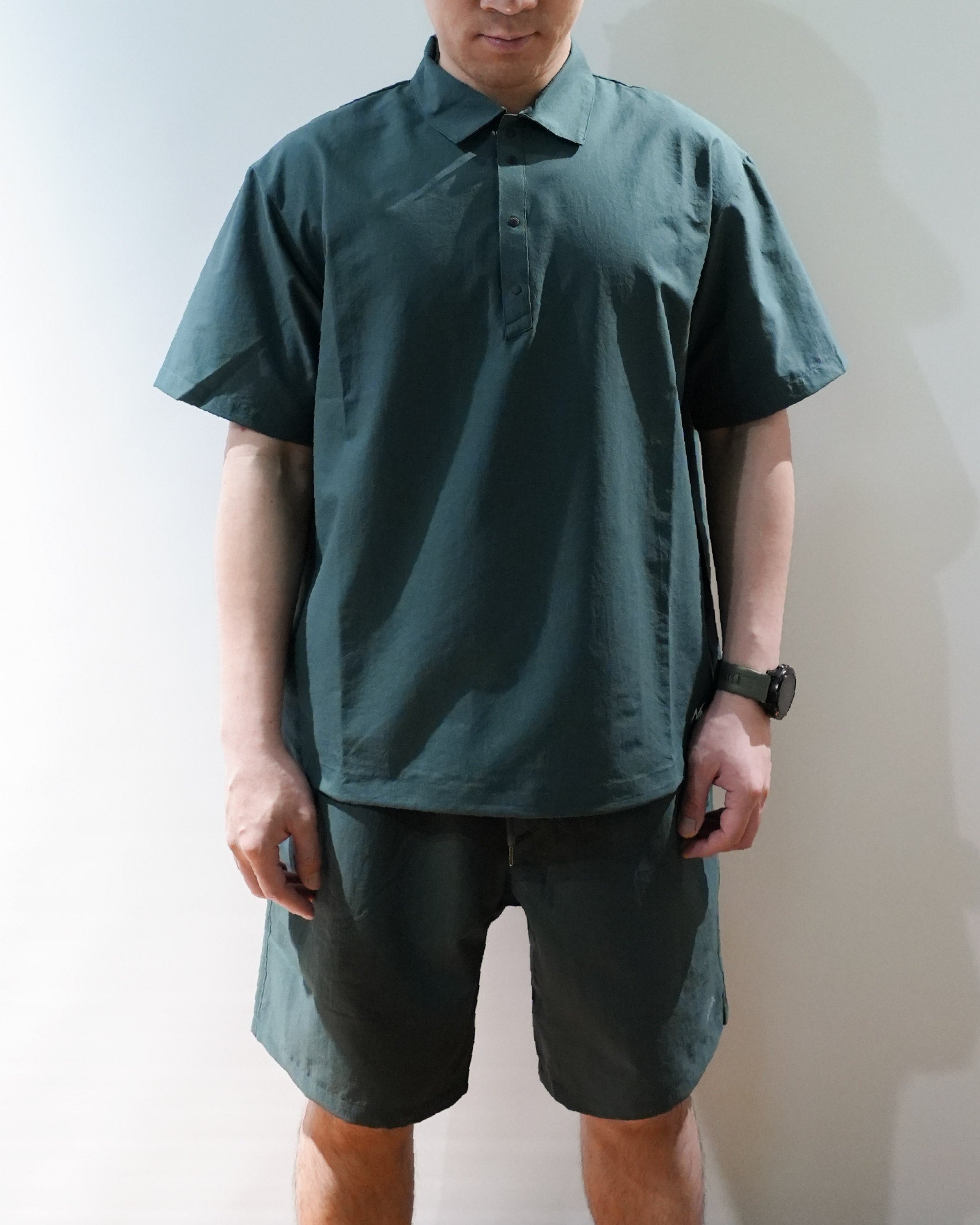 Nanga DotAir® Comfy Polo Shirt / GRN - Wild Camping