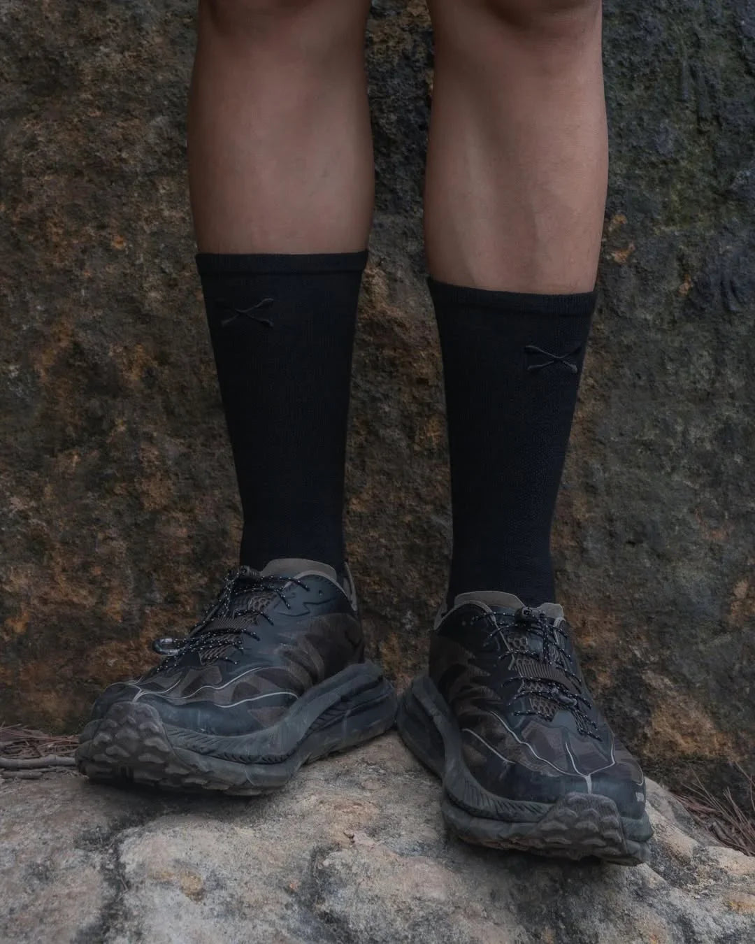 nozzle quiz Airy Wool Socks / Black