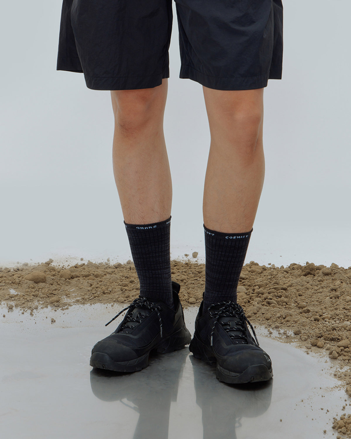 nozzle quiz Essential Mid Casual Socks / Burst Black - Wild Camping