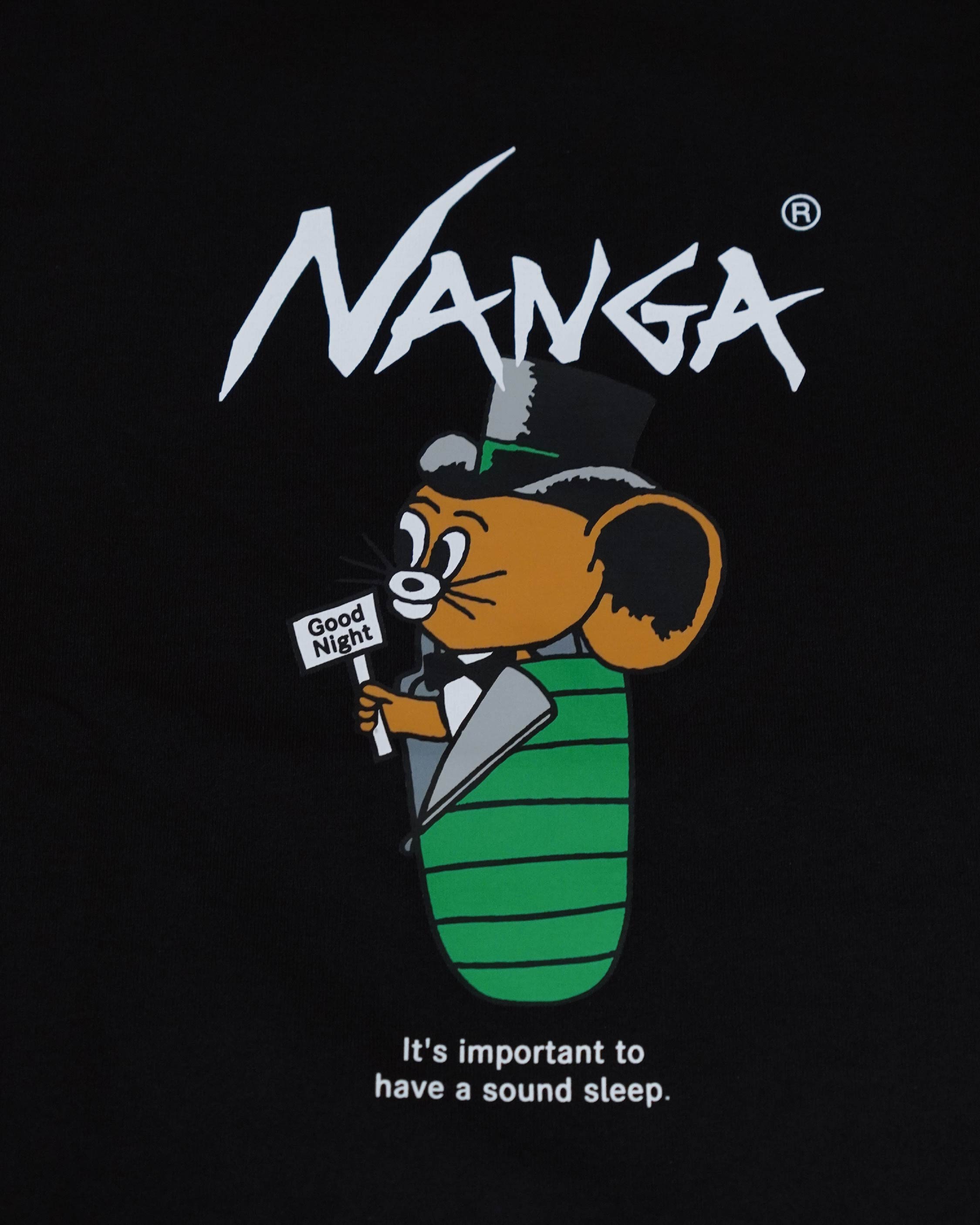 Nanga × Jerry Ukai ECO HYBRID Sleeping Jerry Marquez Tee