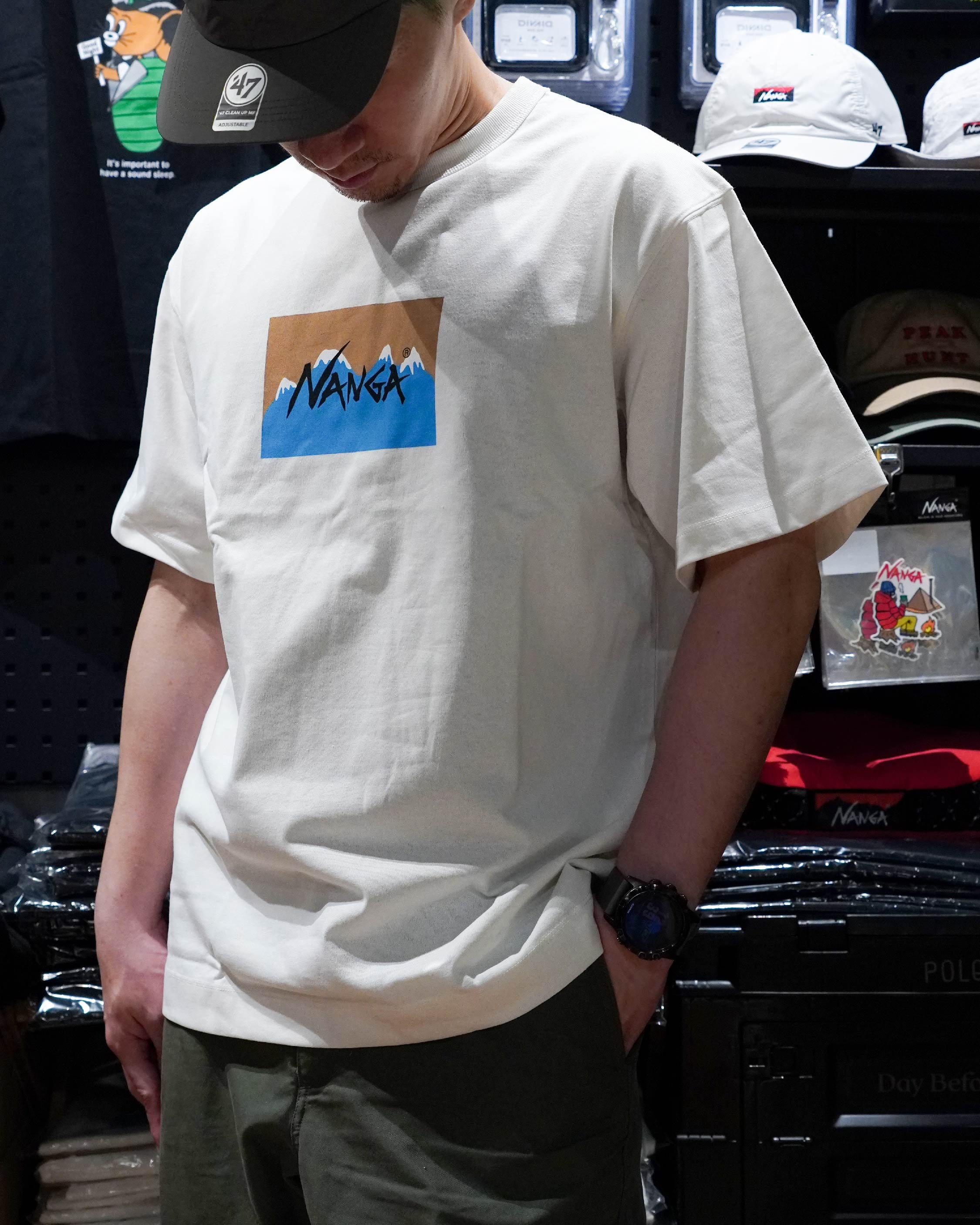 Nanga × Jerry Ukai ECO HYBRID Box Logo Tee