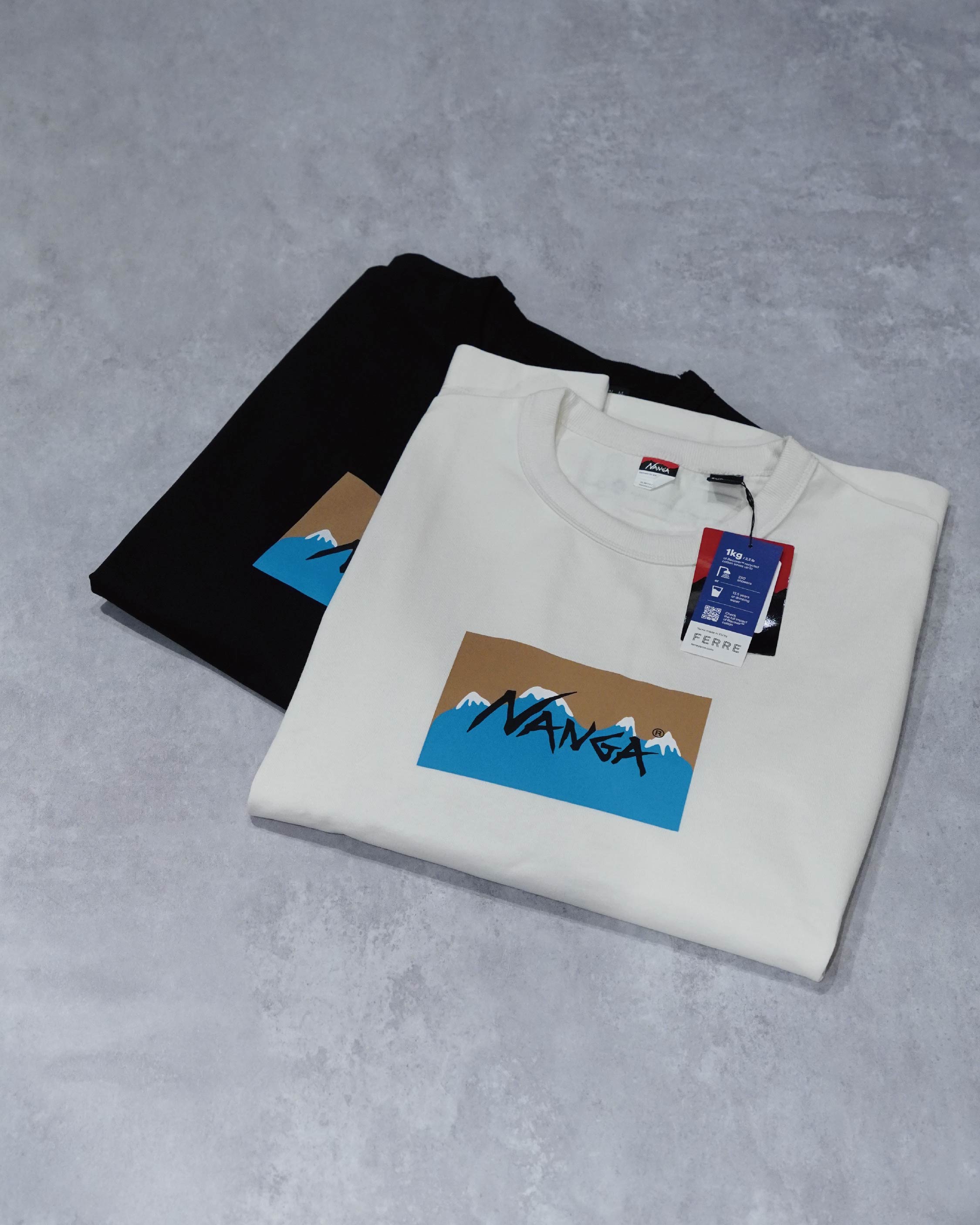 Nanga × Jerry Ukai ECO HYBRID Box Logo Tee