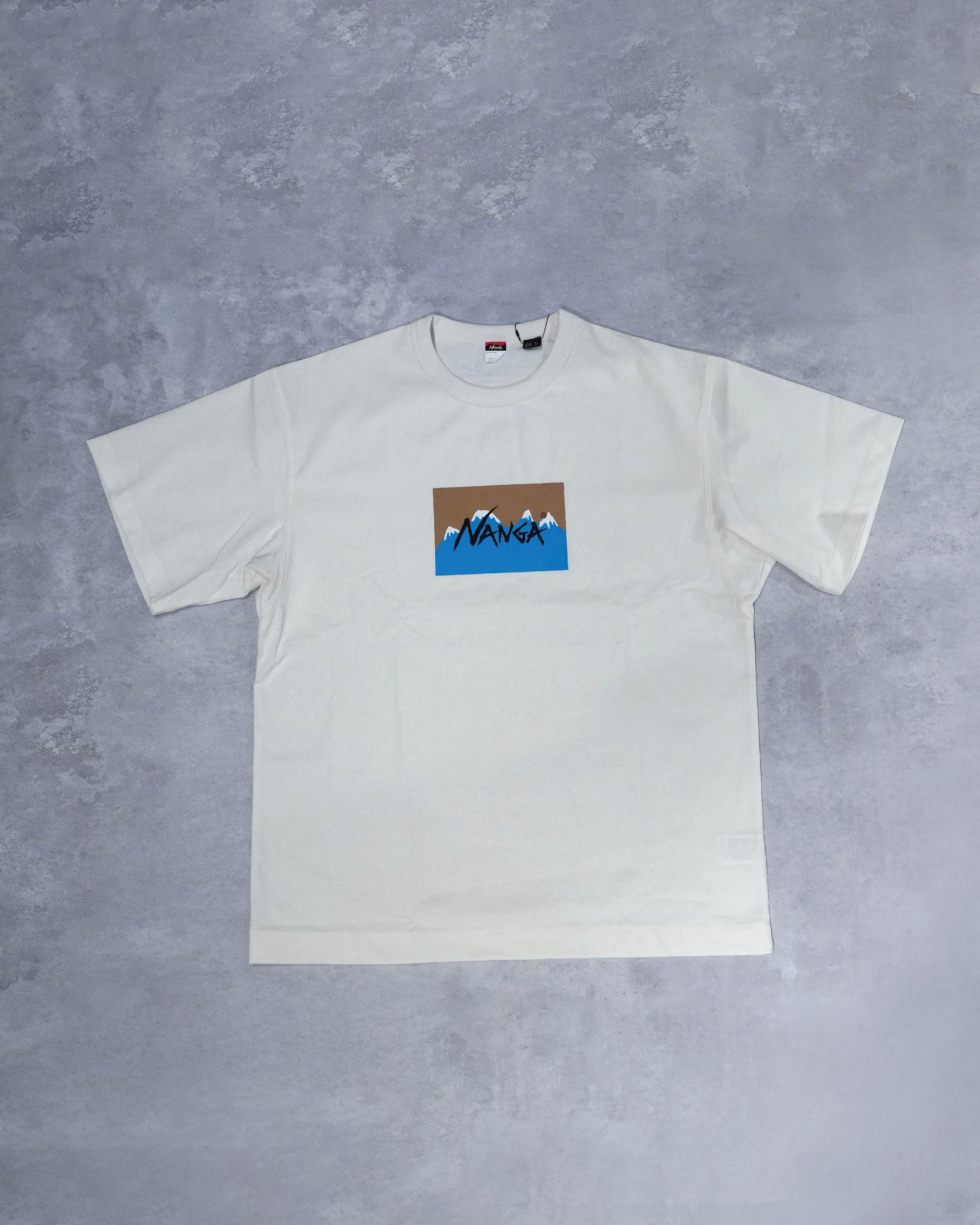 Nanga × Jerry Ukai ECO HYBRID Box Logo Tee - Wild Camping