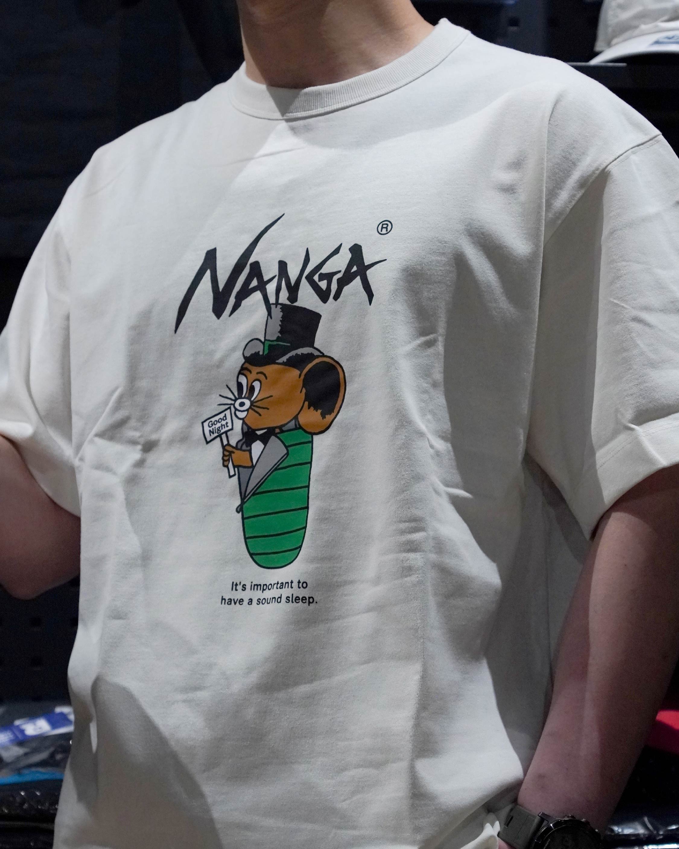 Nanga × Jerry Ukai ECO HYBRID Sleeping Jerry Marquez Tee