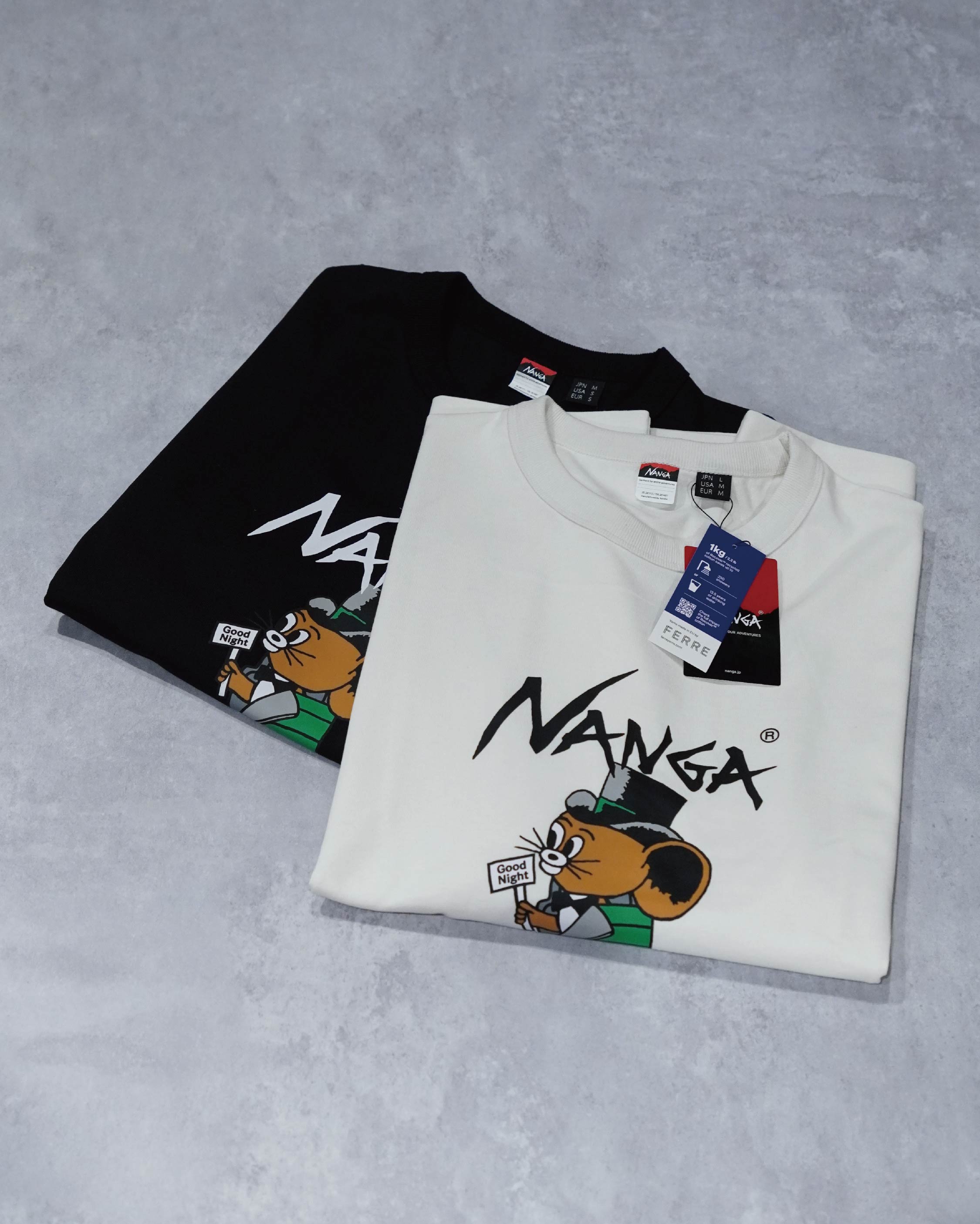 Nanga × Jerry Ukai ECO HYBRID Sleeping Jerry Marquez Tee