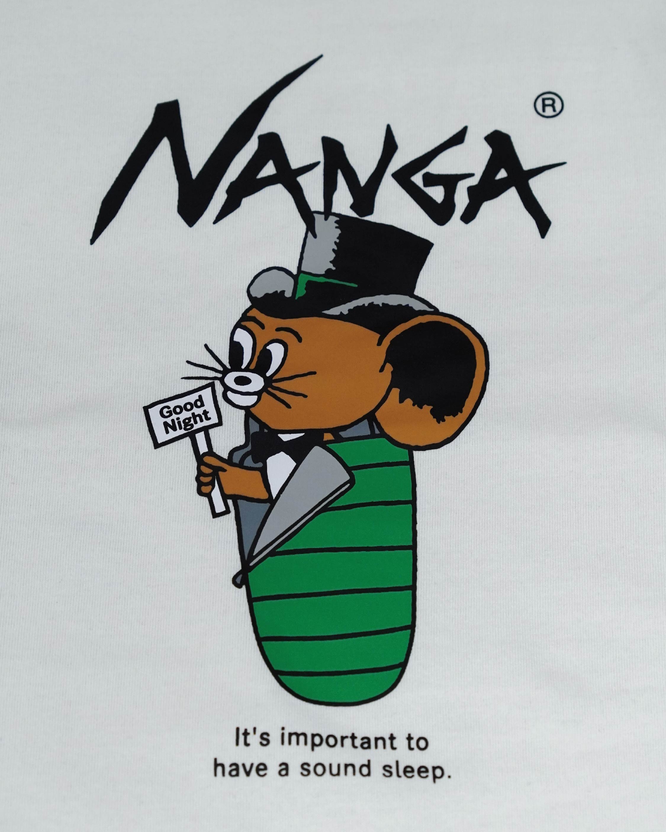 Nanga × Jerry Ukai ECO HYBRID Sleeping Jerry Marquez Tee